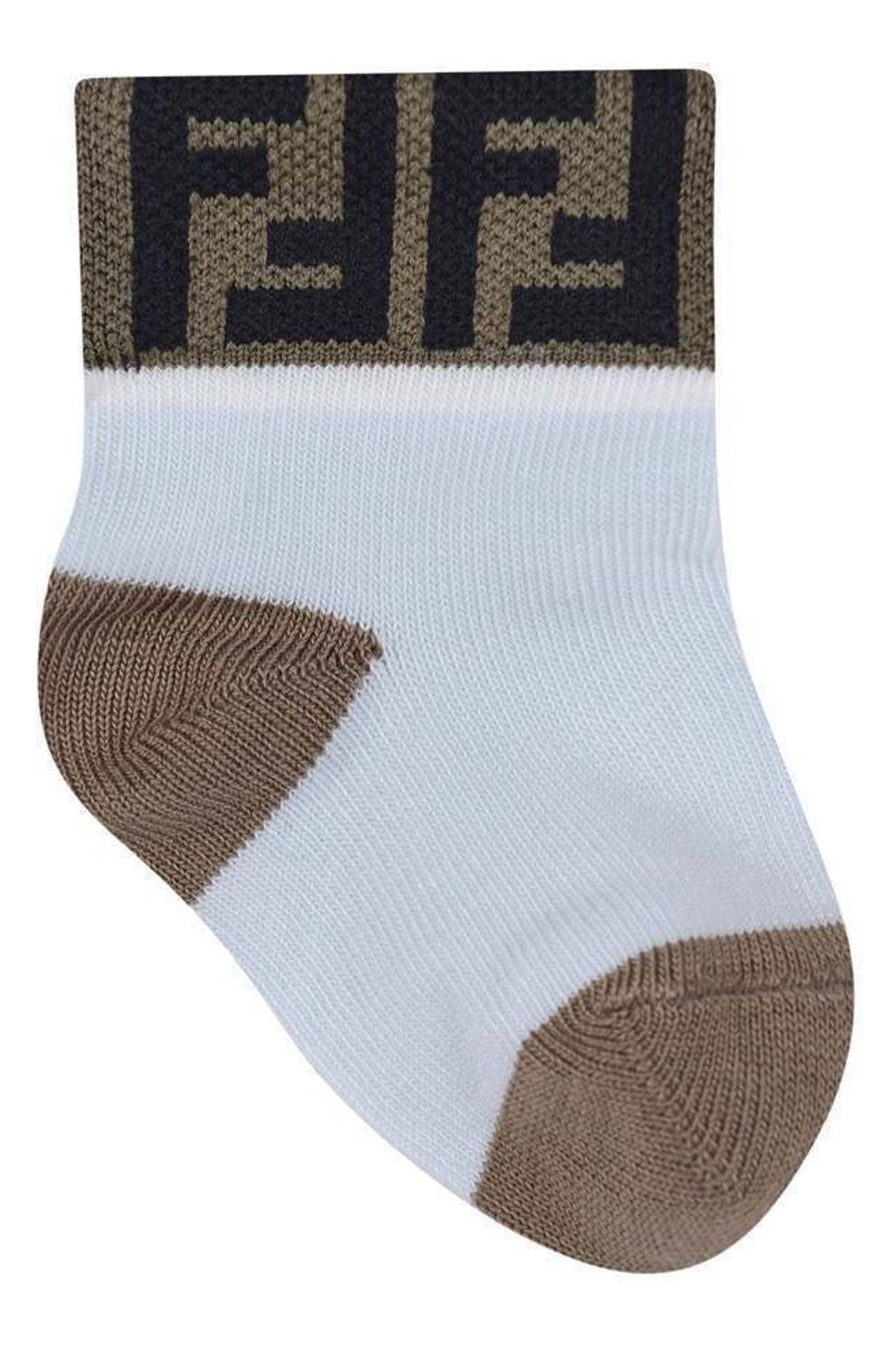 Fendi Baby Multipack FF Logo Socks in Multicolour