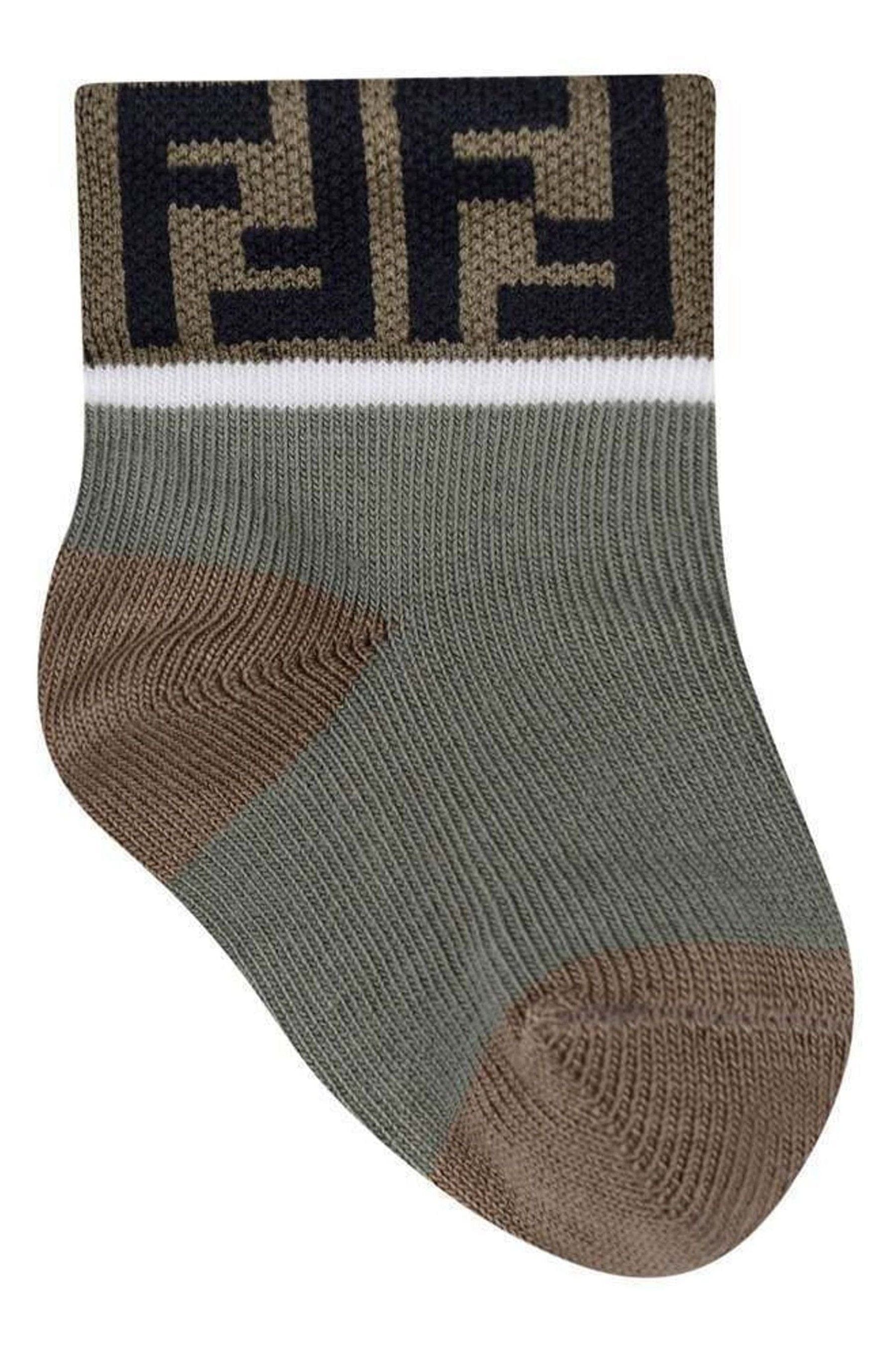 Fendi Baby Multipack FF Logo Socks in Multicolour