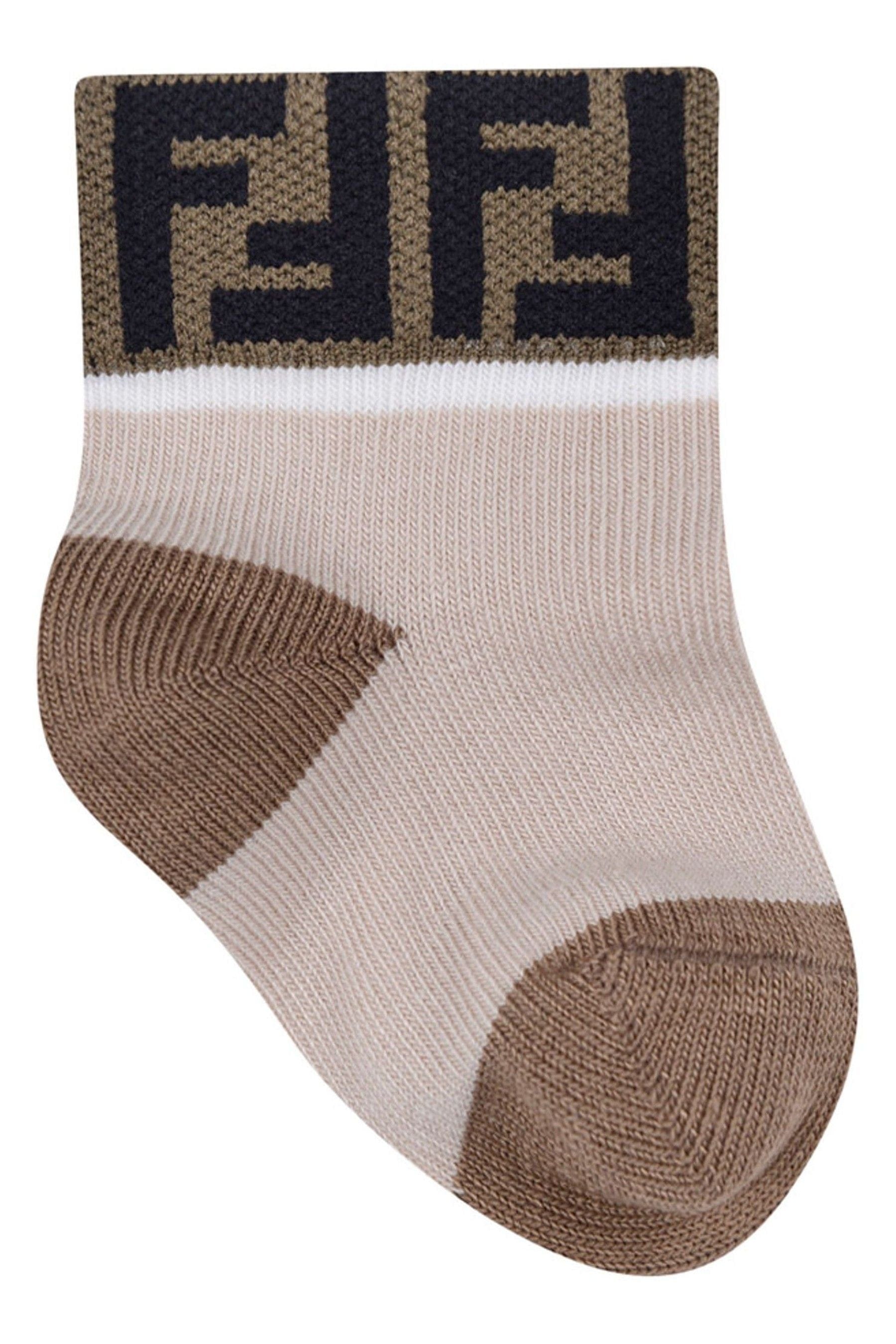 Fendi Baby Multipack FF Logo Socks in Multicolour