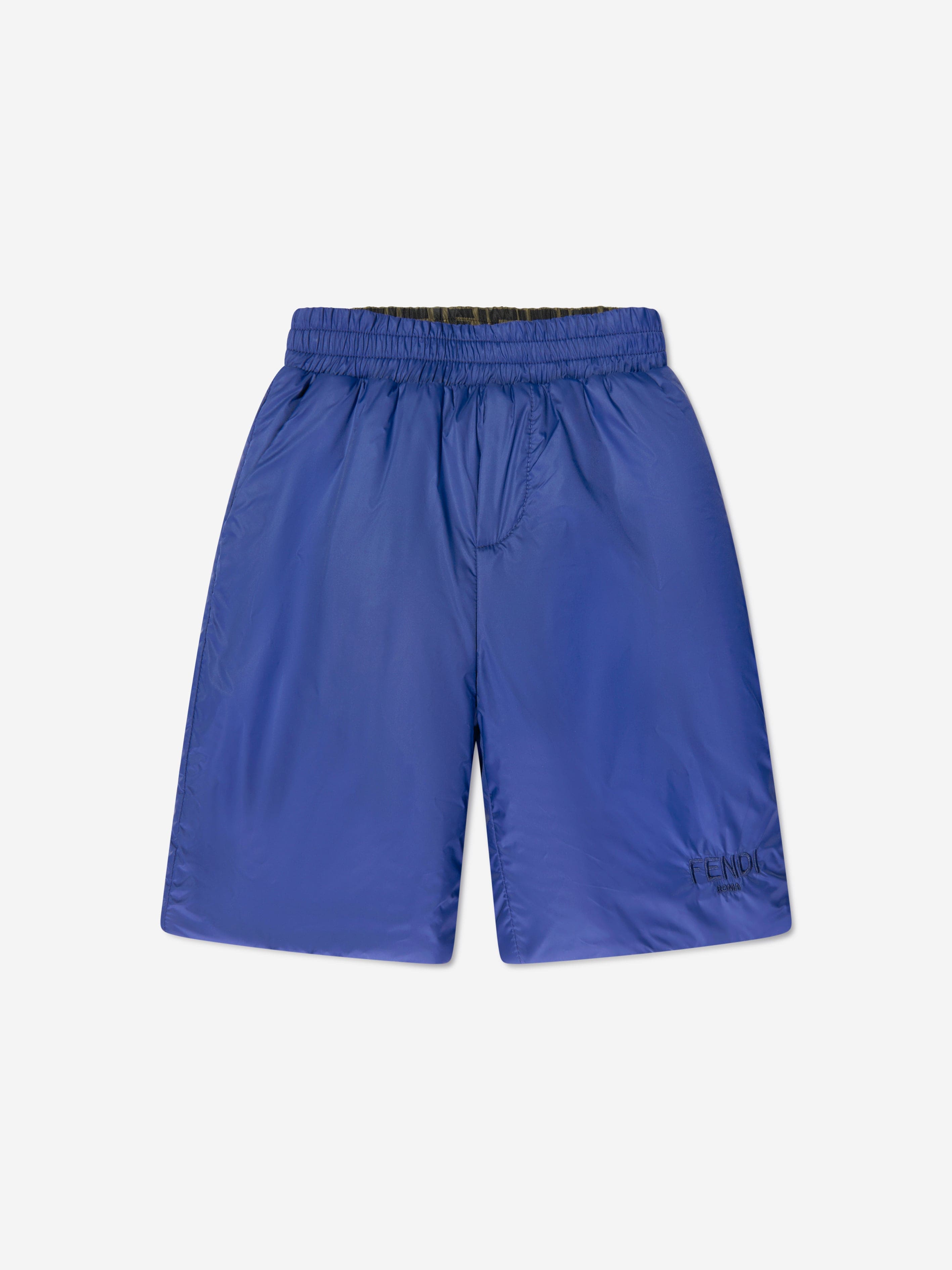 Fendi Boys Reversible Bermuda Shorts in Navy