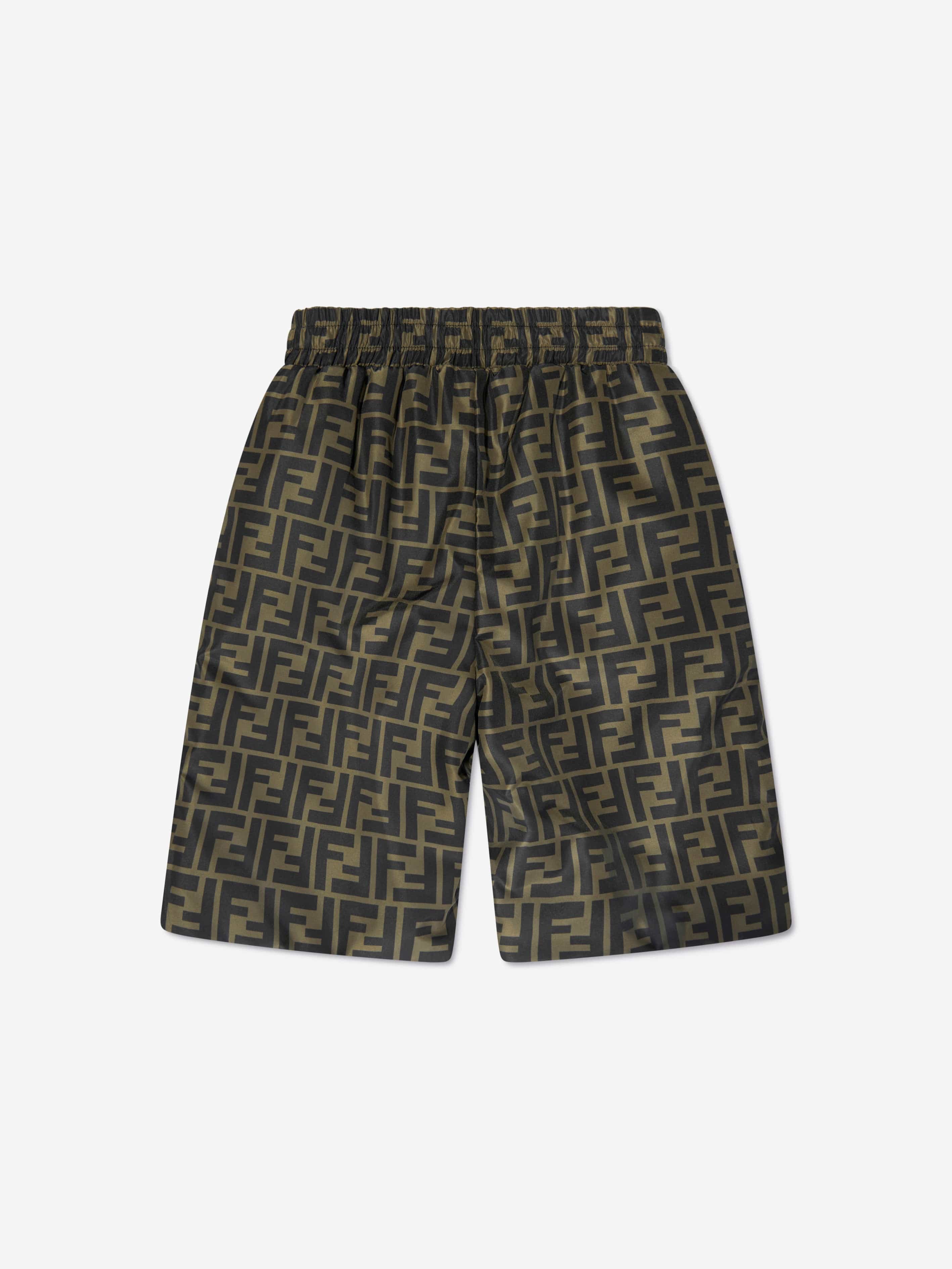 Fendi Boys Reversible Bermuda Shorts in Navy