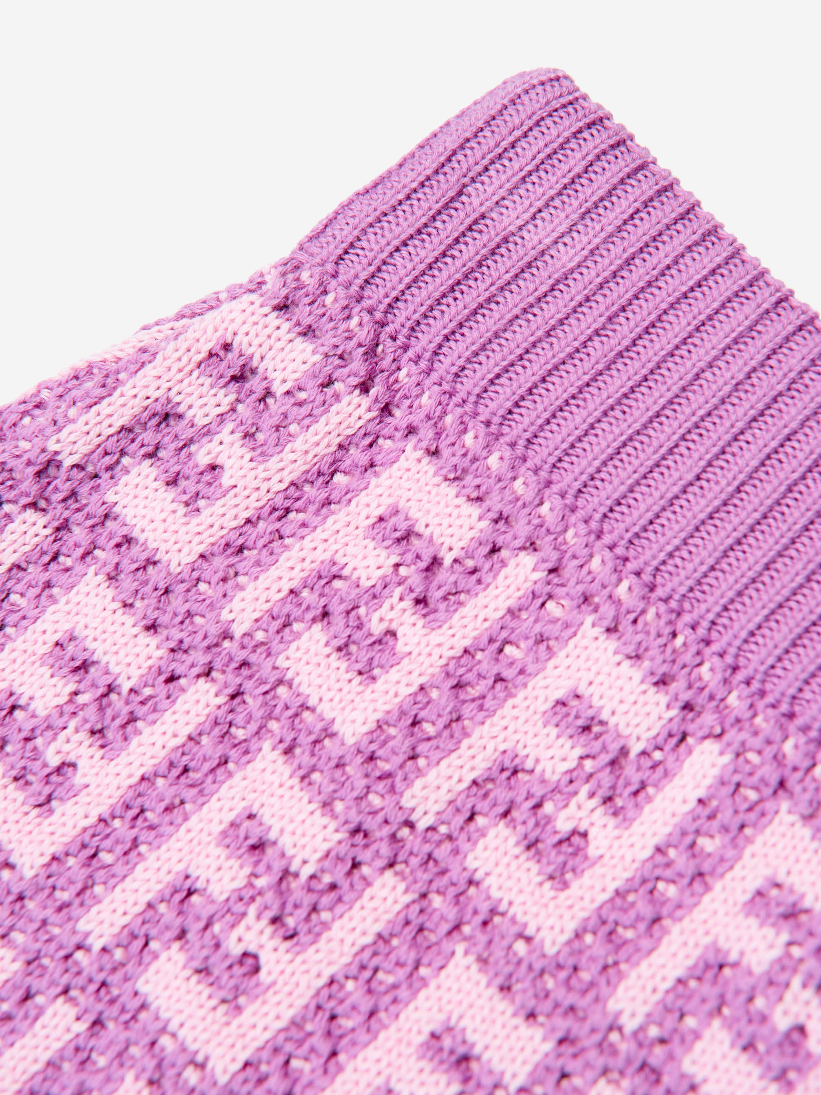 Fendi Girls FF Logo Knitted Skirt in Pink