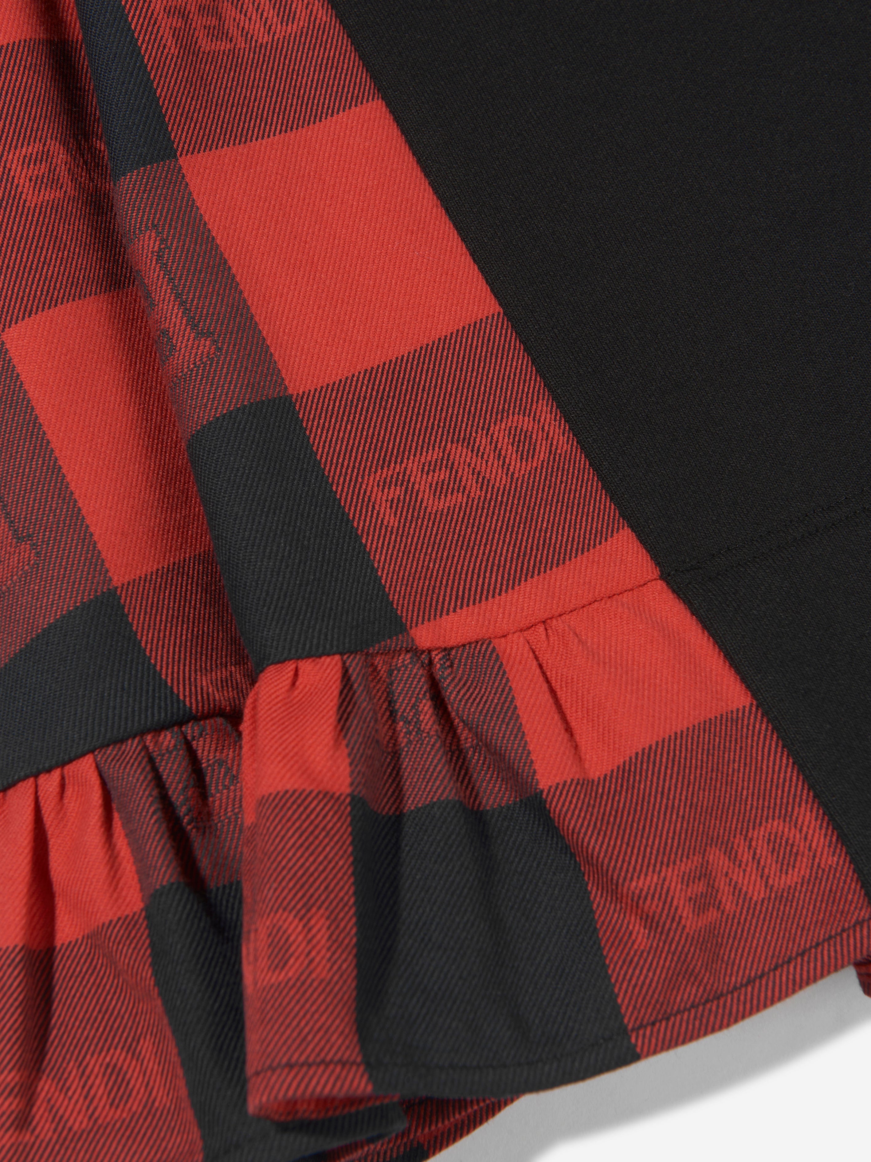 Fendi Girls Checked A-Line Dress