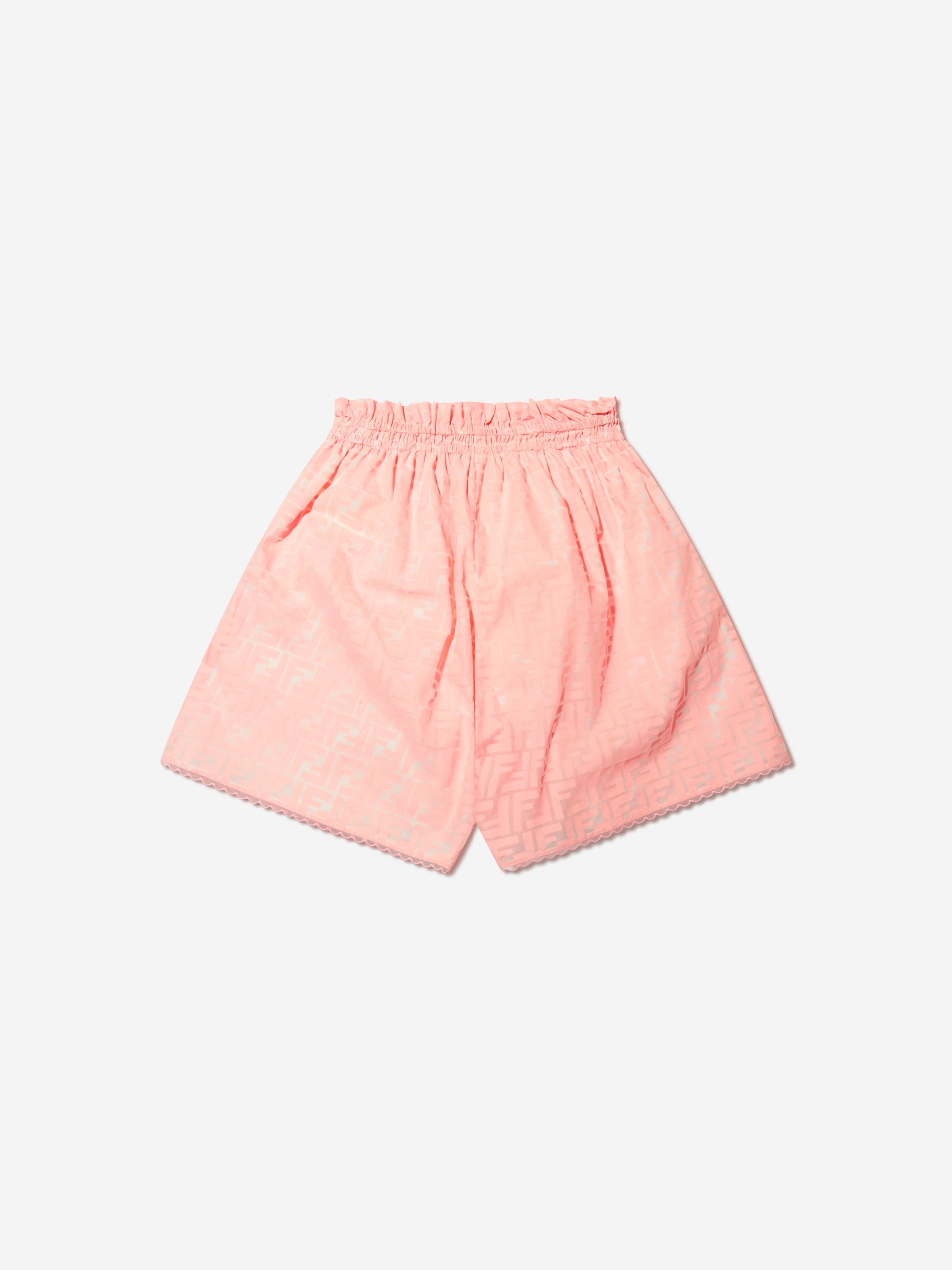 Fendi Girls FF Logo Shorts