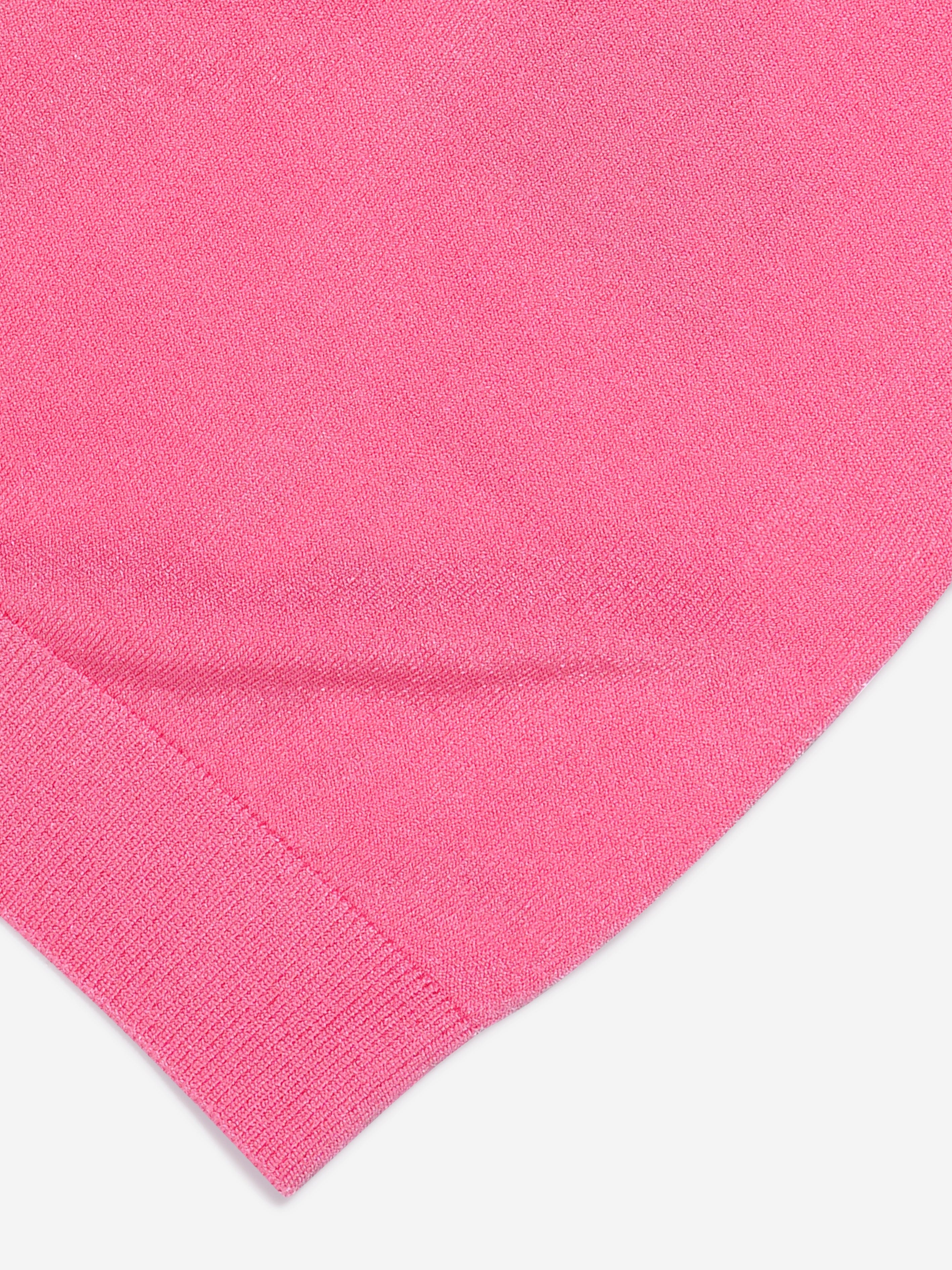 Fendi Girls Cropped Logo Polo Shirt in Pink