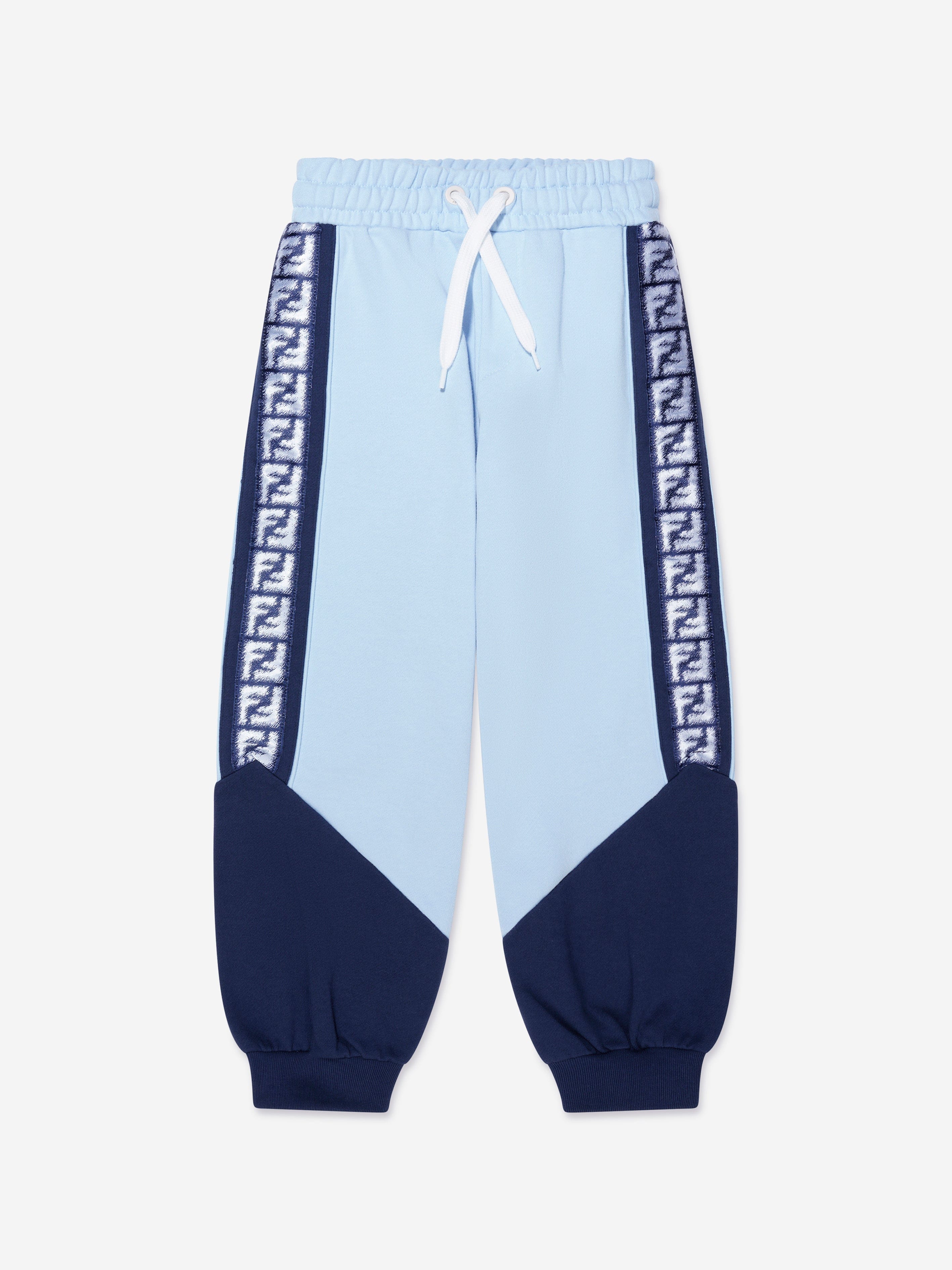 Fendi Boys Logo Joggers in Blue