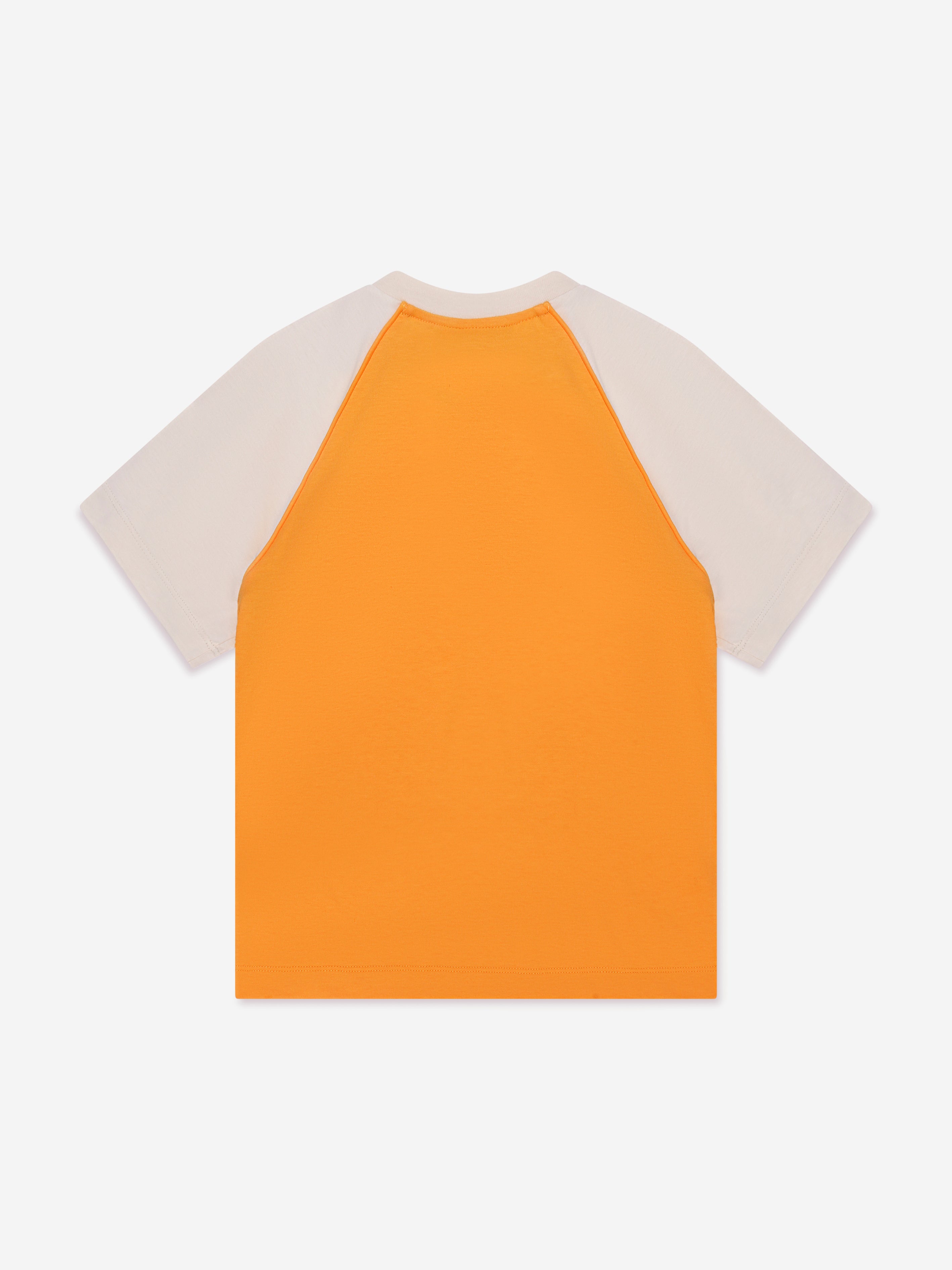 Fendi Boys FF Logo T-Shirt in Orange