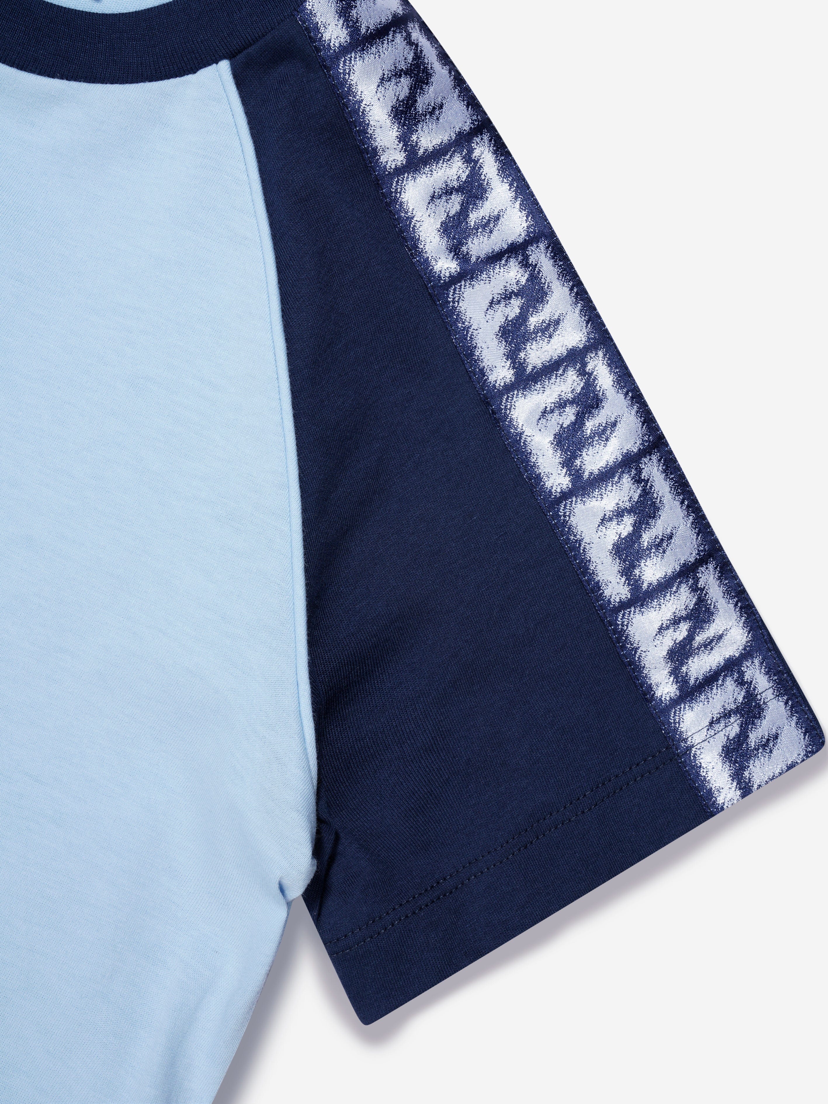 Fendi Boys FF Logo T-Shirt in Blue