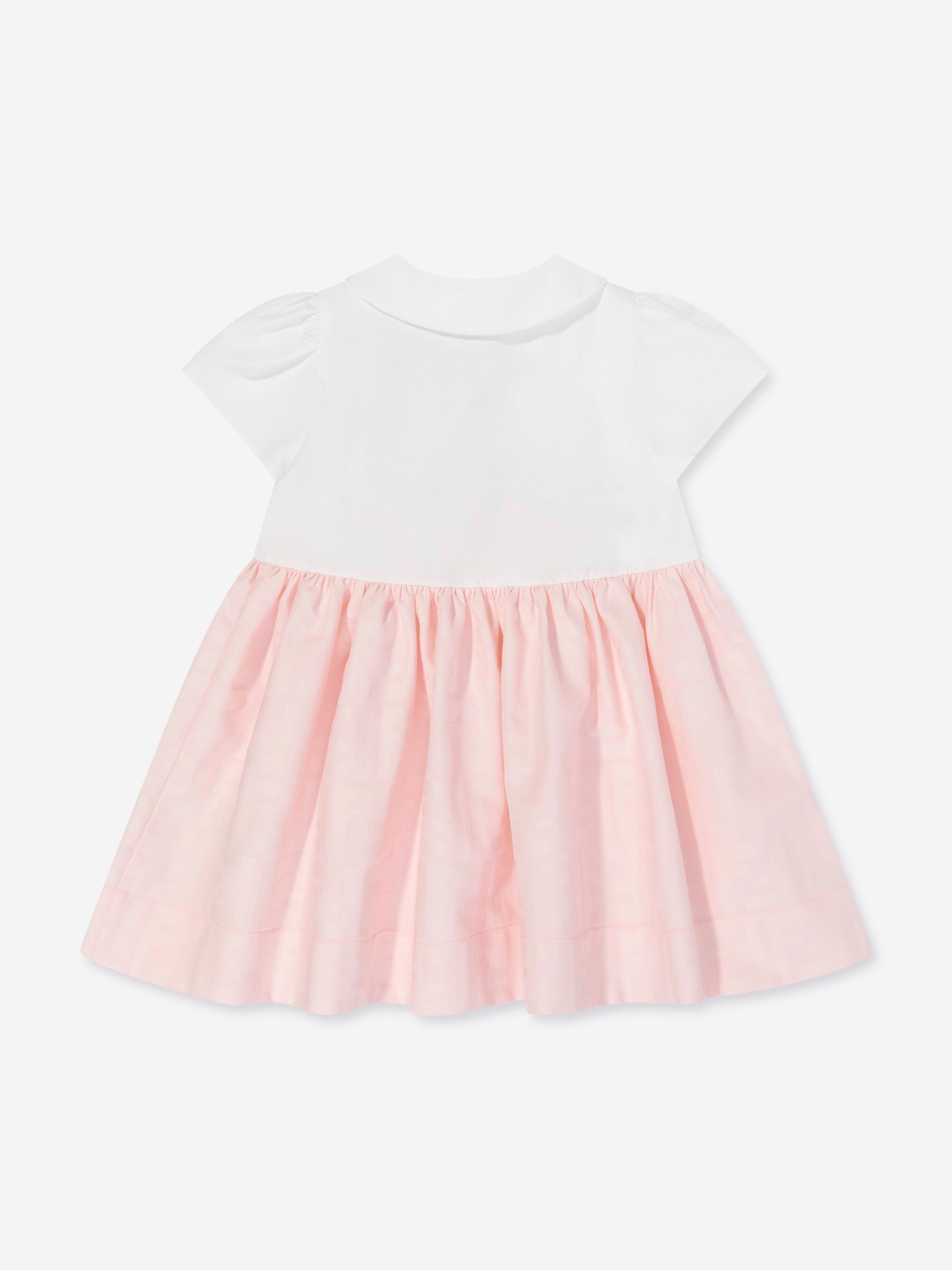 Fendi Baby Girls FF Logo Dress in Pink