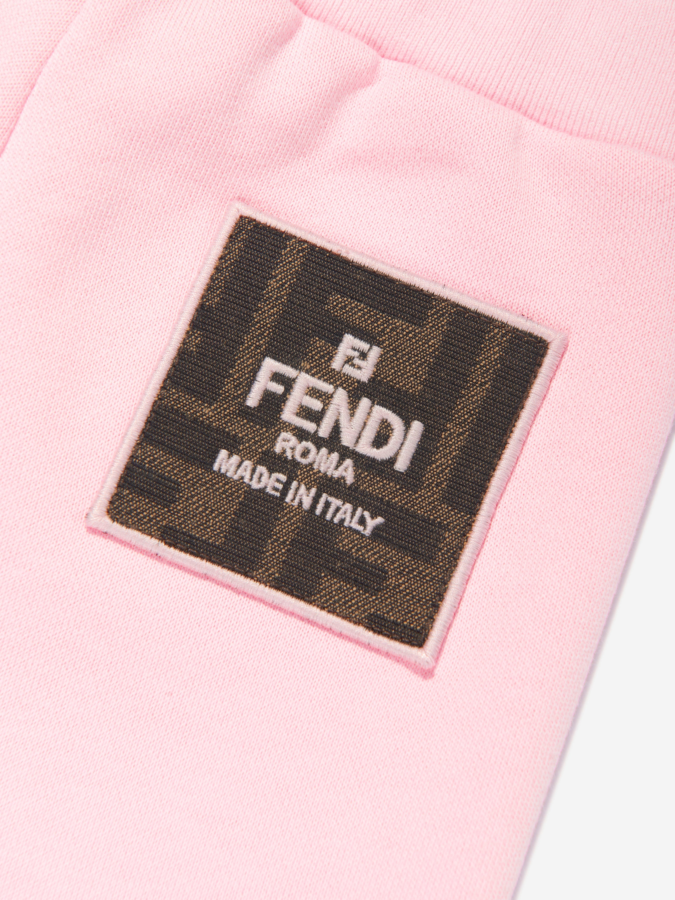 Fendi Baby Girls Logo Joggers in Pink