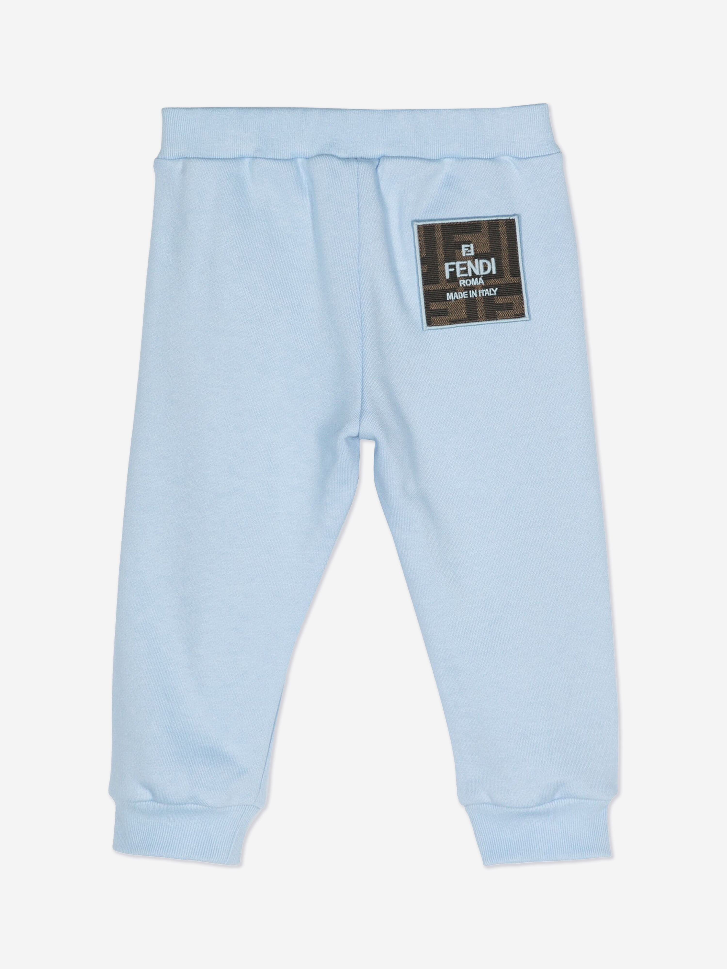 Fendi Baby Boys Logo Joggers in Blue