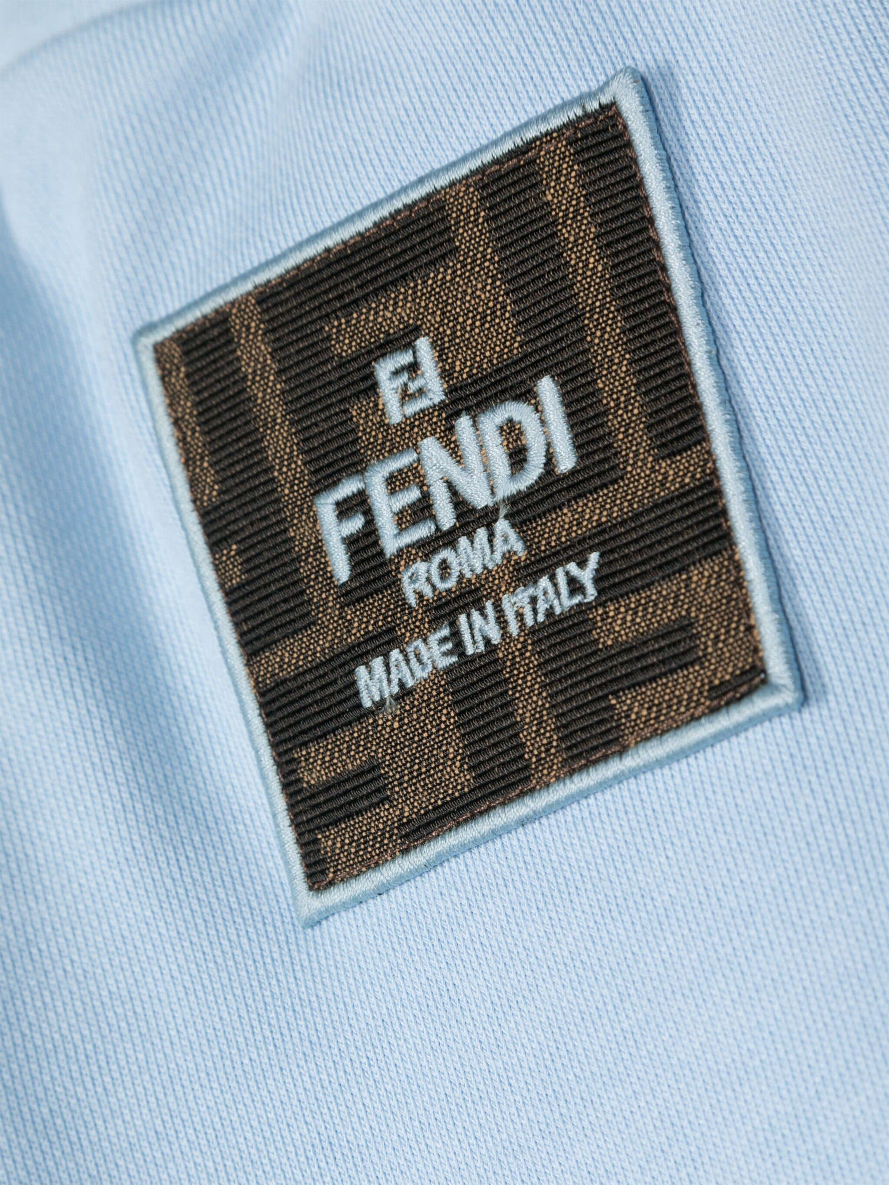 Fendi Baby Boys Logo Joggers in Blue