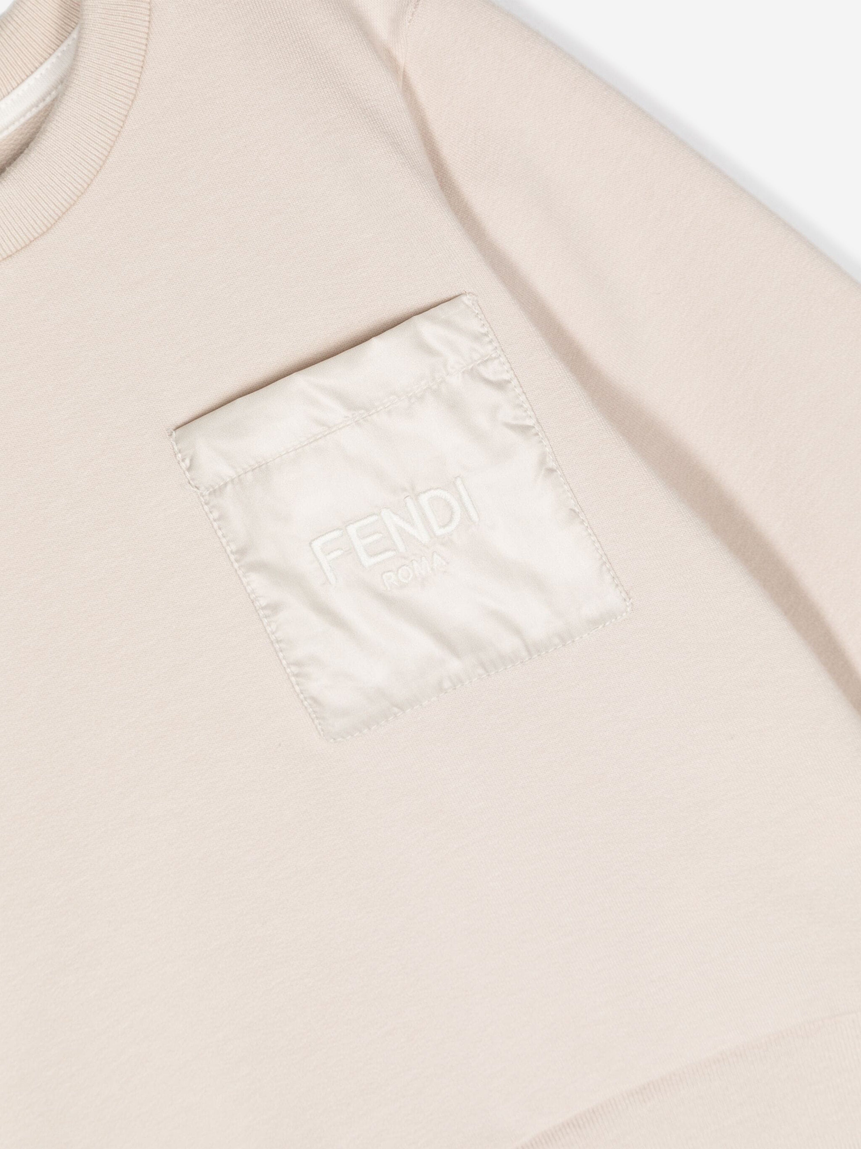 Fendi Baby Logo Sweatshirt in Beige