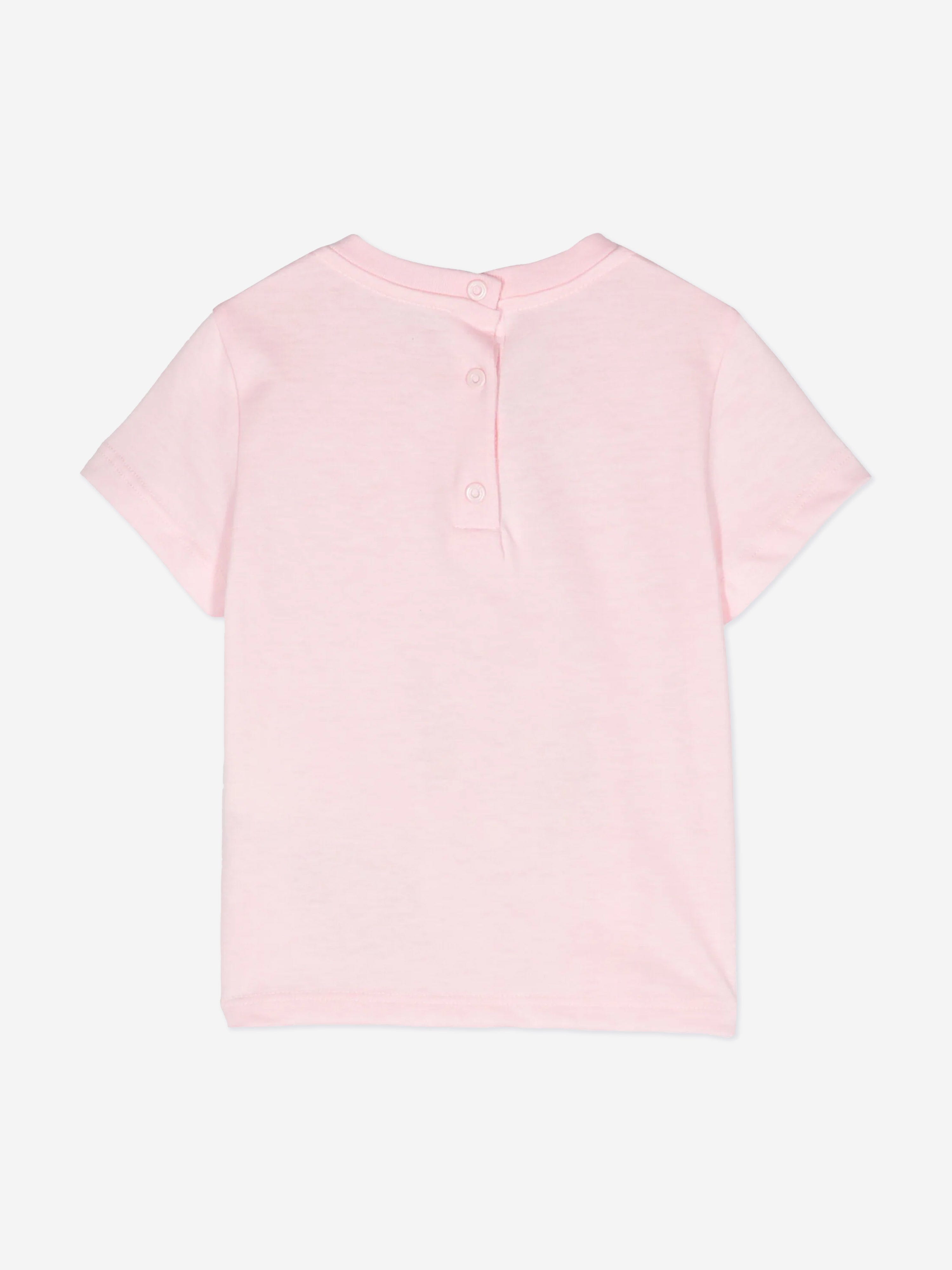 Fendi Baby Girls FF Logo T-Shirt in Pink