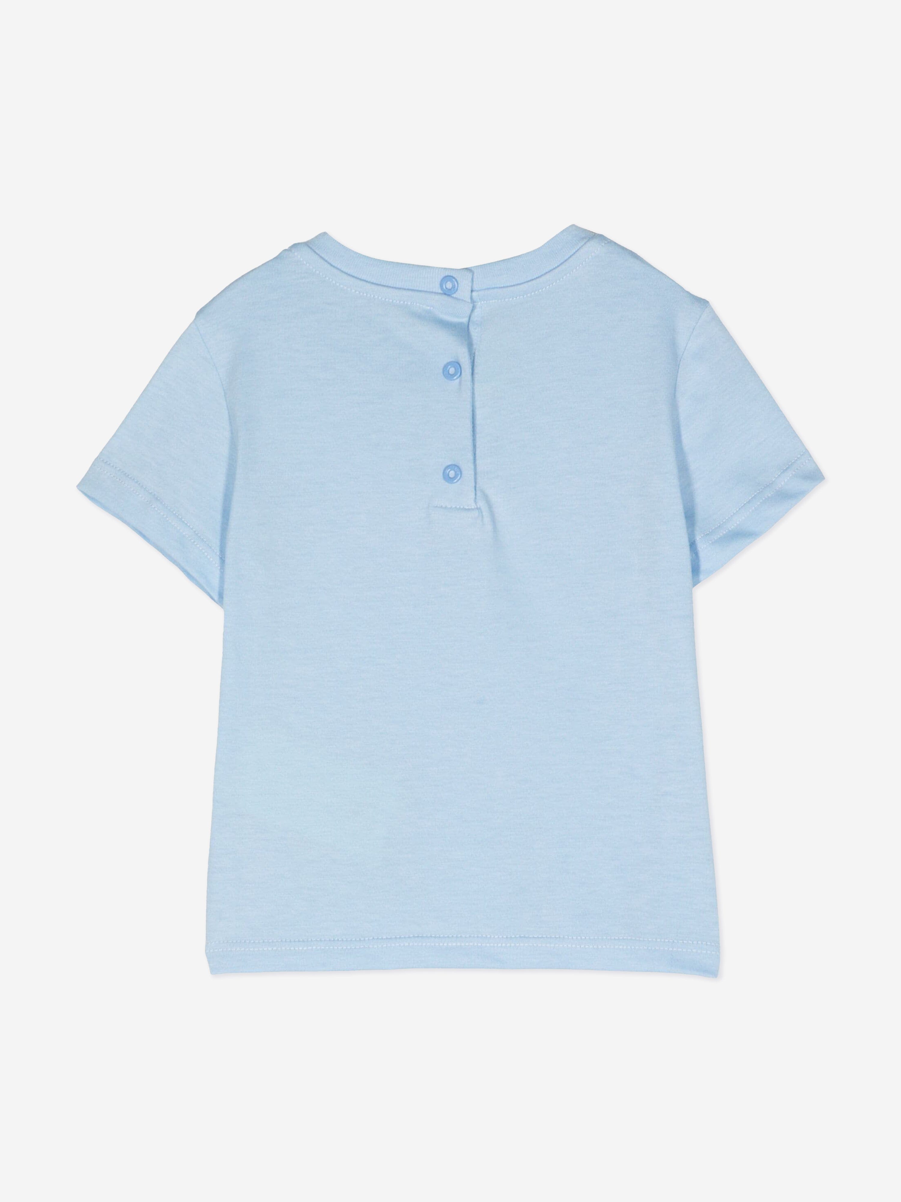 Fendi Baby FF Logo T-Shirt in Blue