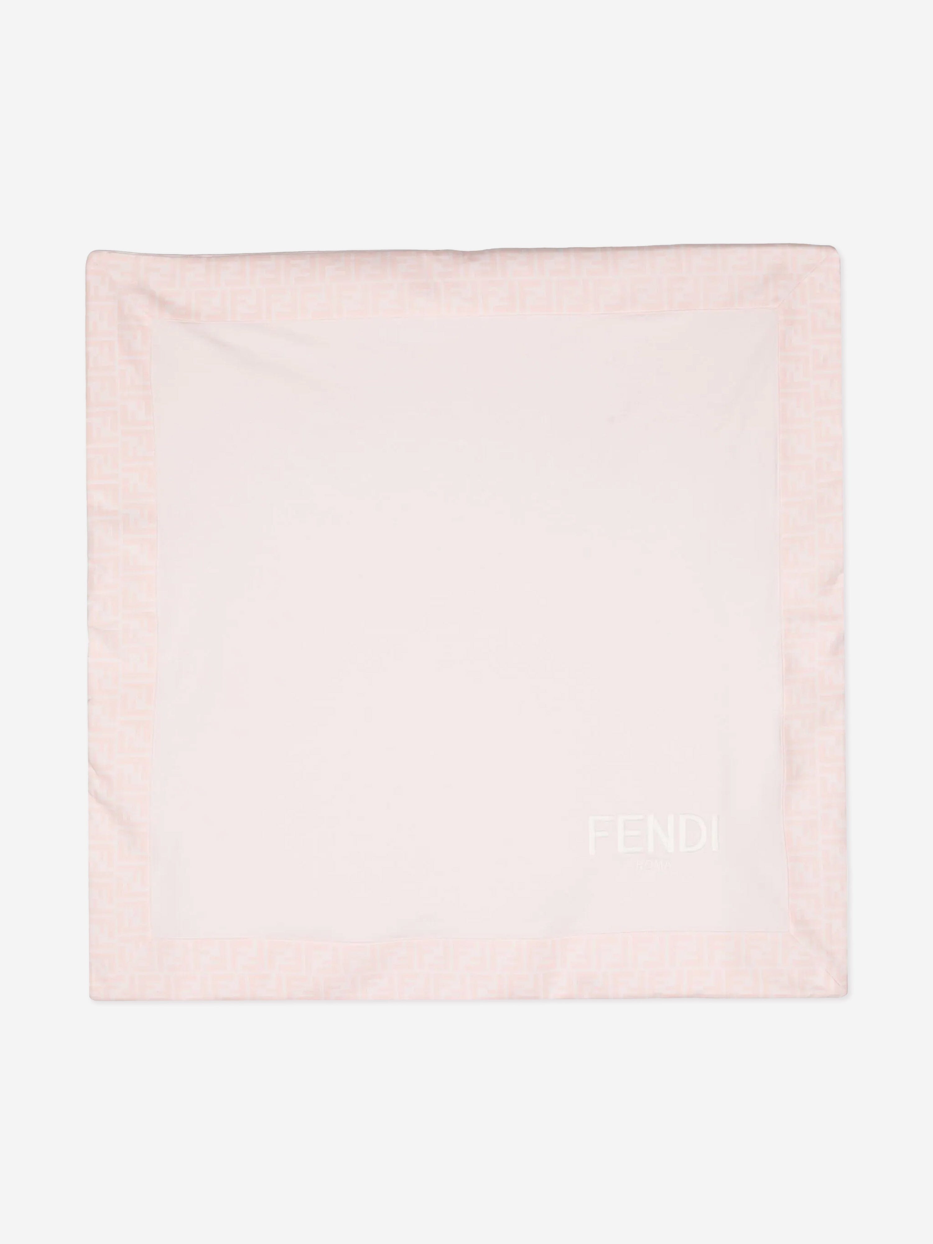 Fendi Baby Girls Logo Blanket in Pink