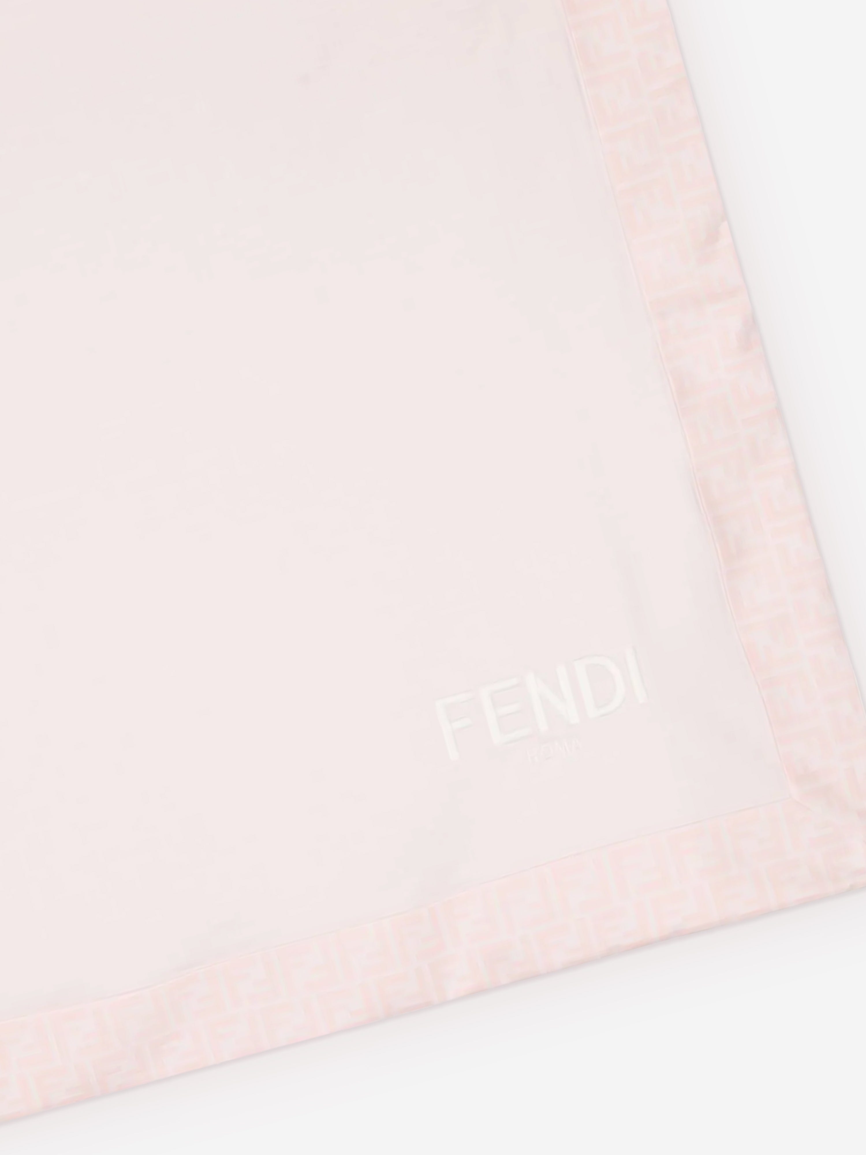 Fendi Baby Girls Logo Blanket in Pink