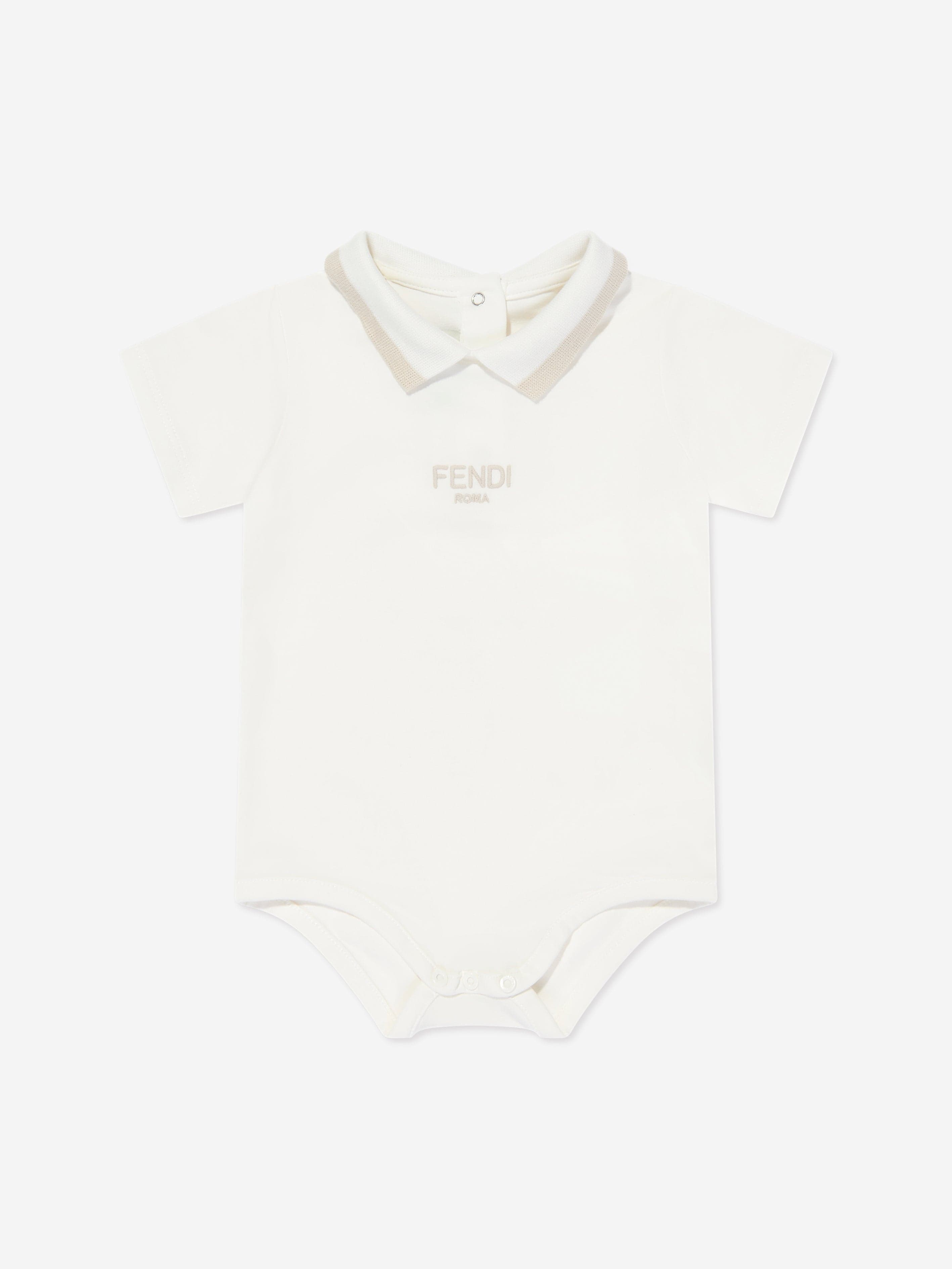 Fendi Baby Dungarees Set in Beige