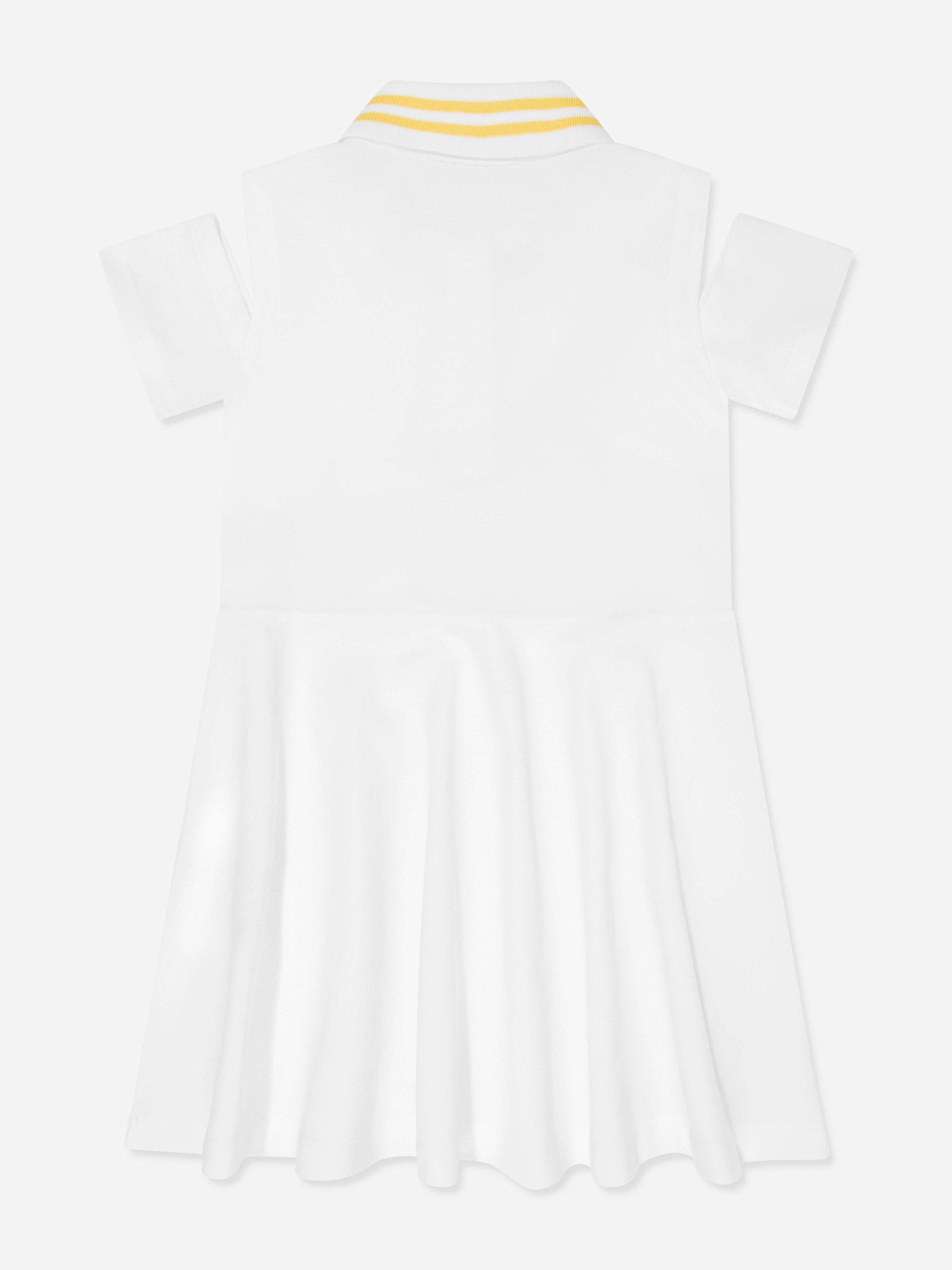 Fendi Girls Logo Polo Dress in White