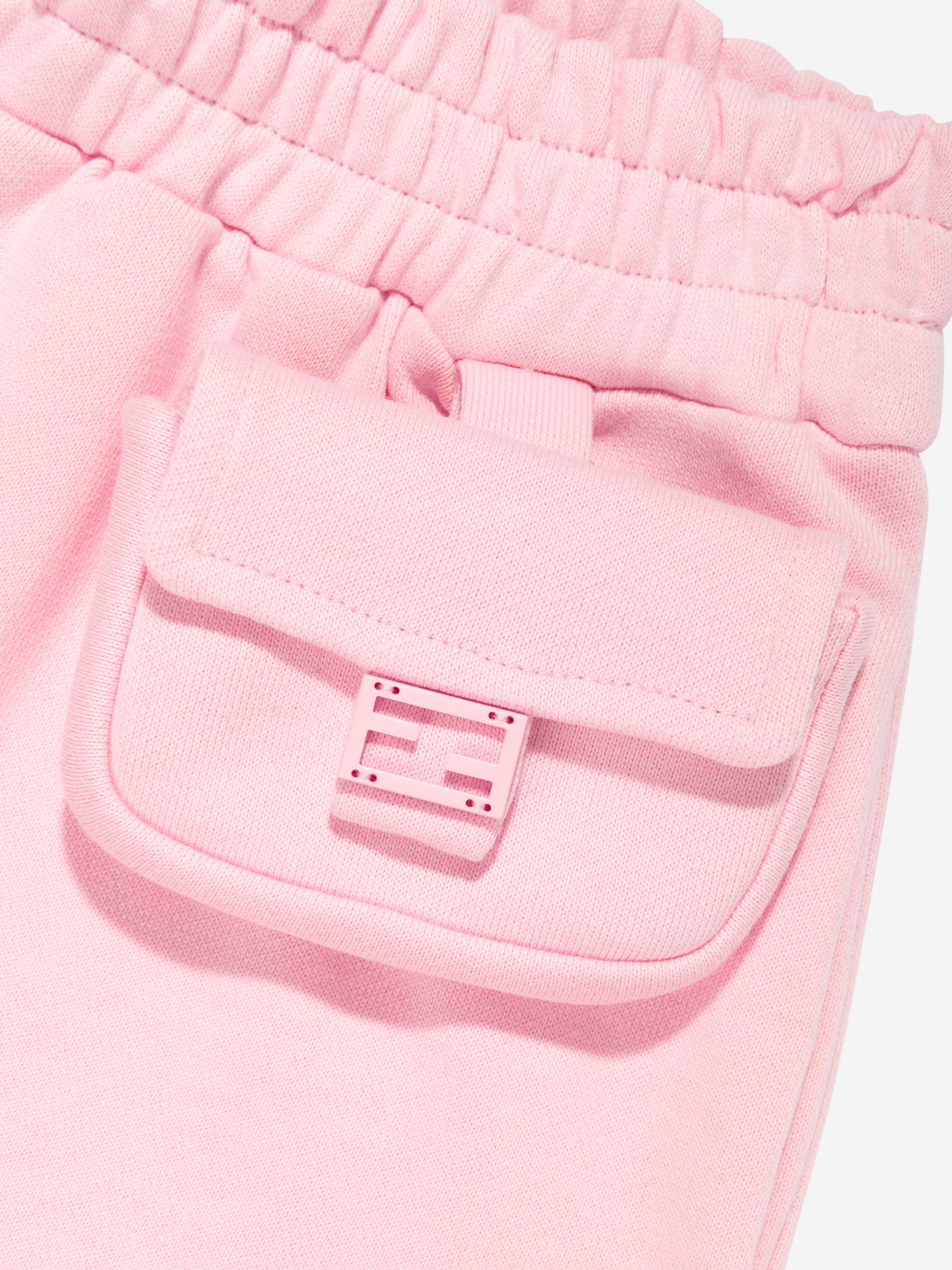 Fendi Girls Baugette Pocket Shorts in Pink