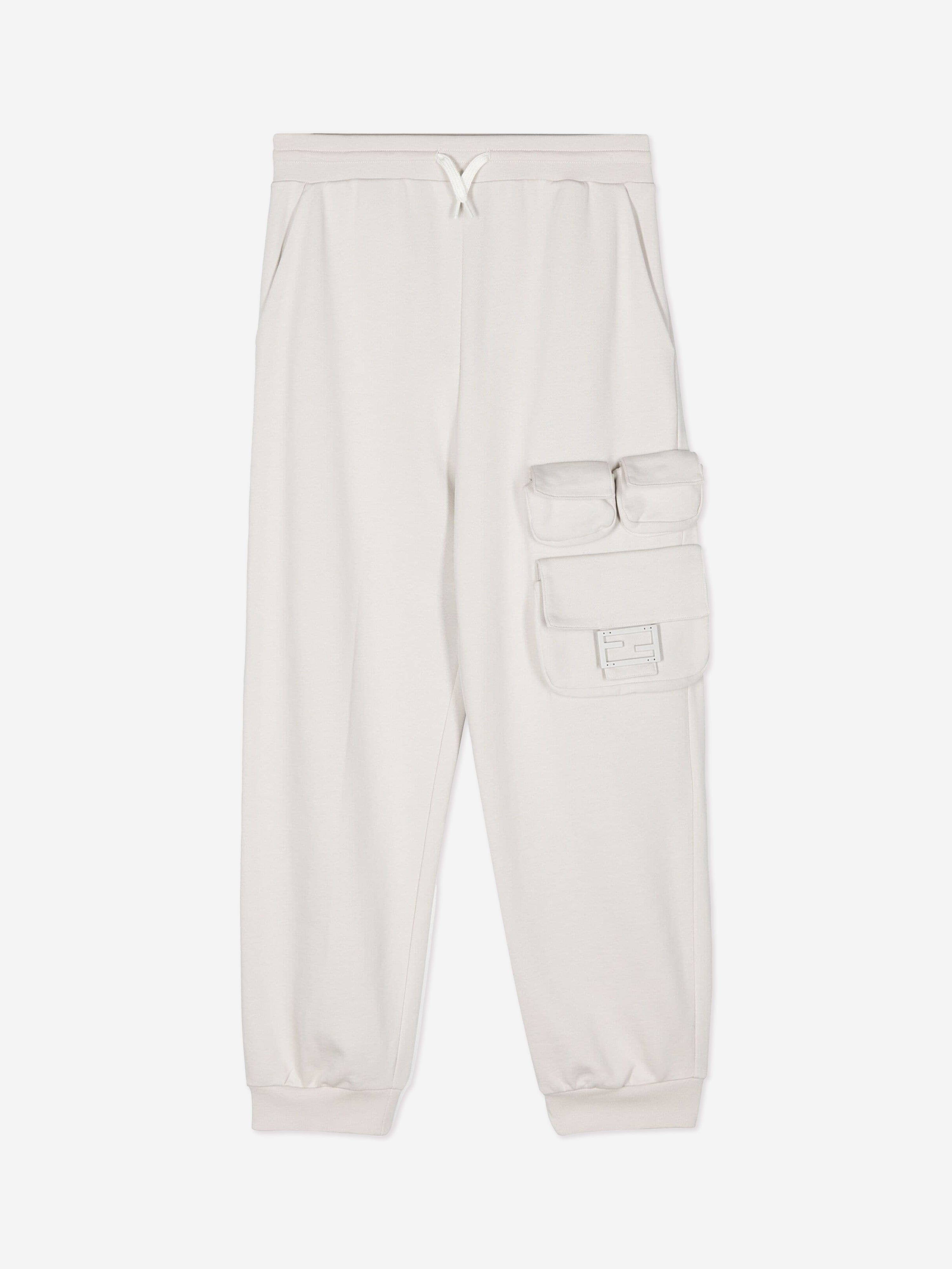 Fendi Boys Caro Joggers in Ivory