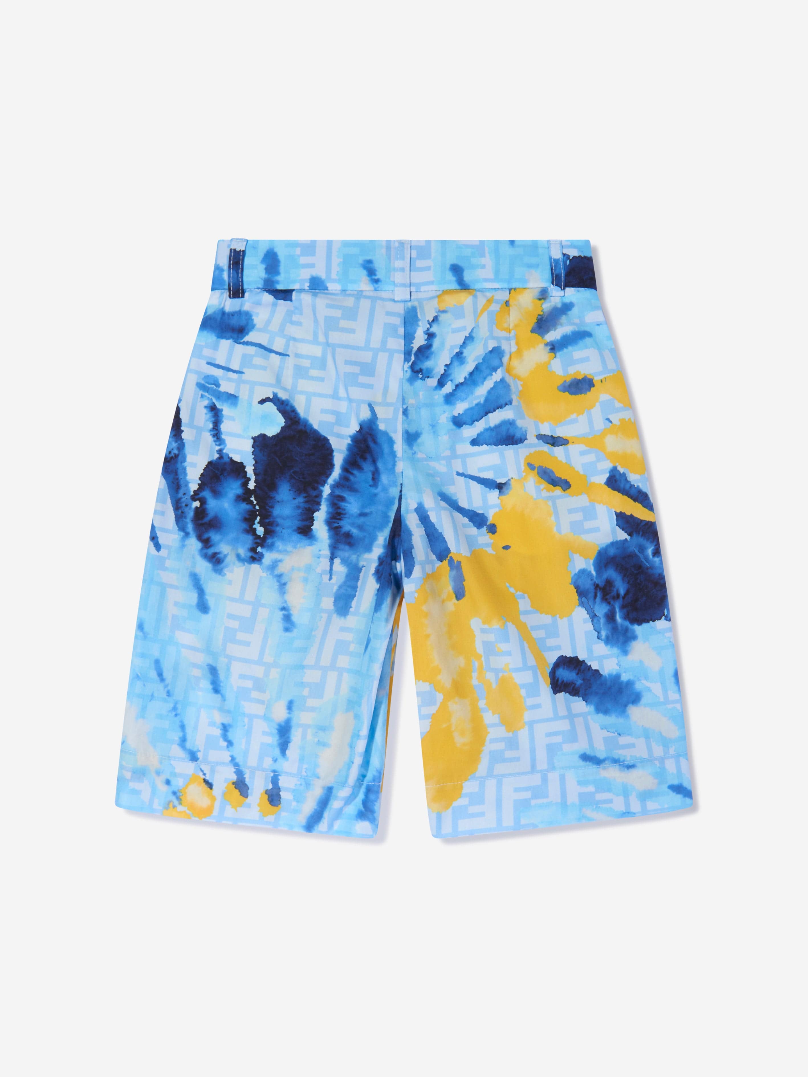 Fendi Boys Tie Dye Shorts in Blue