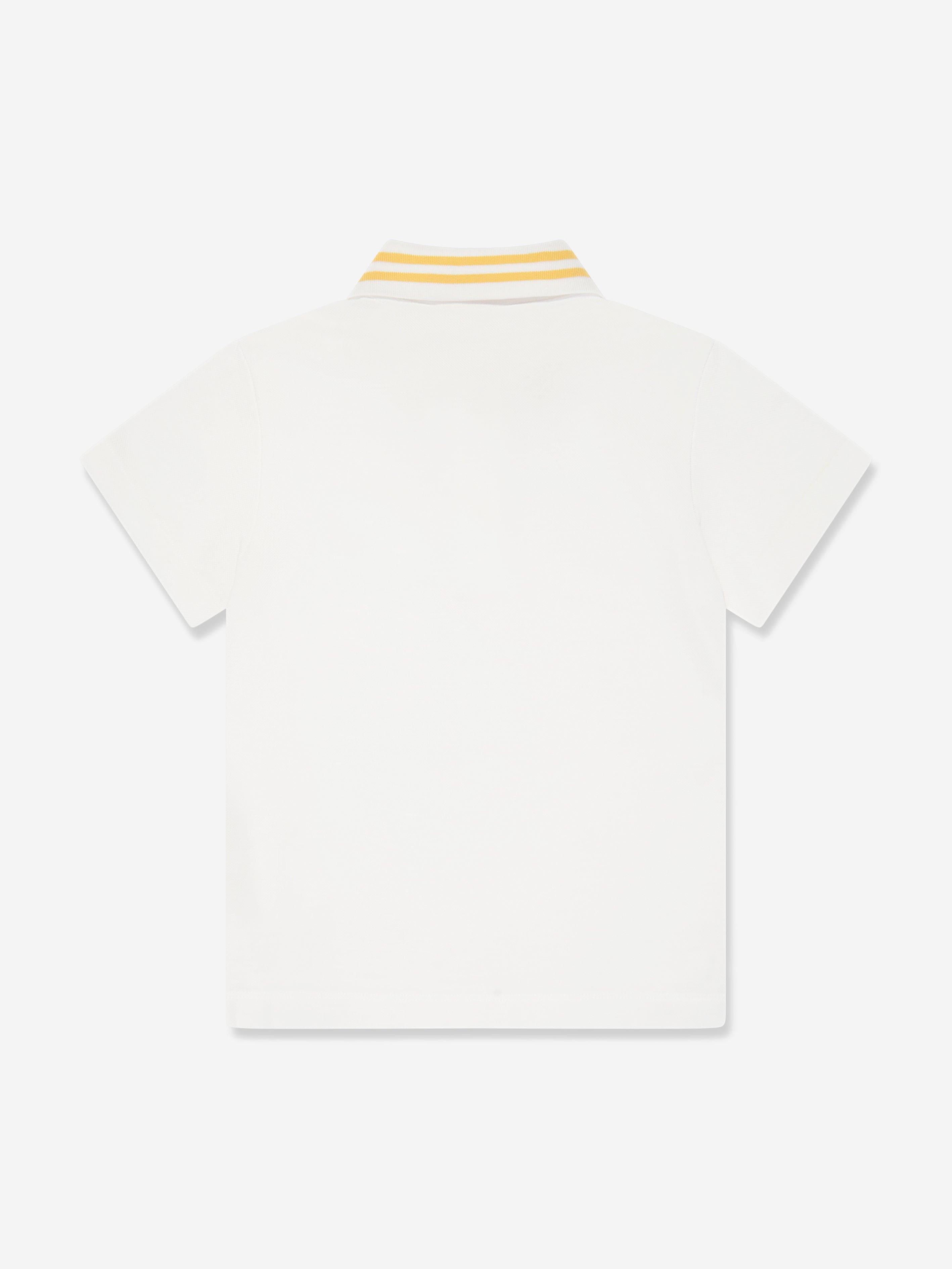 Fendi Boys Logo Polo Shirt in White