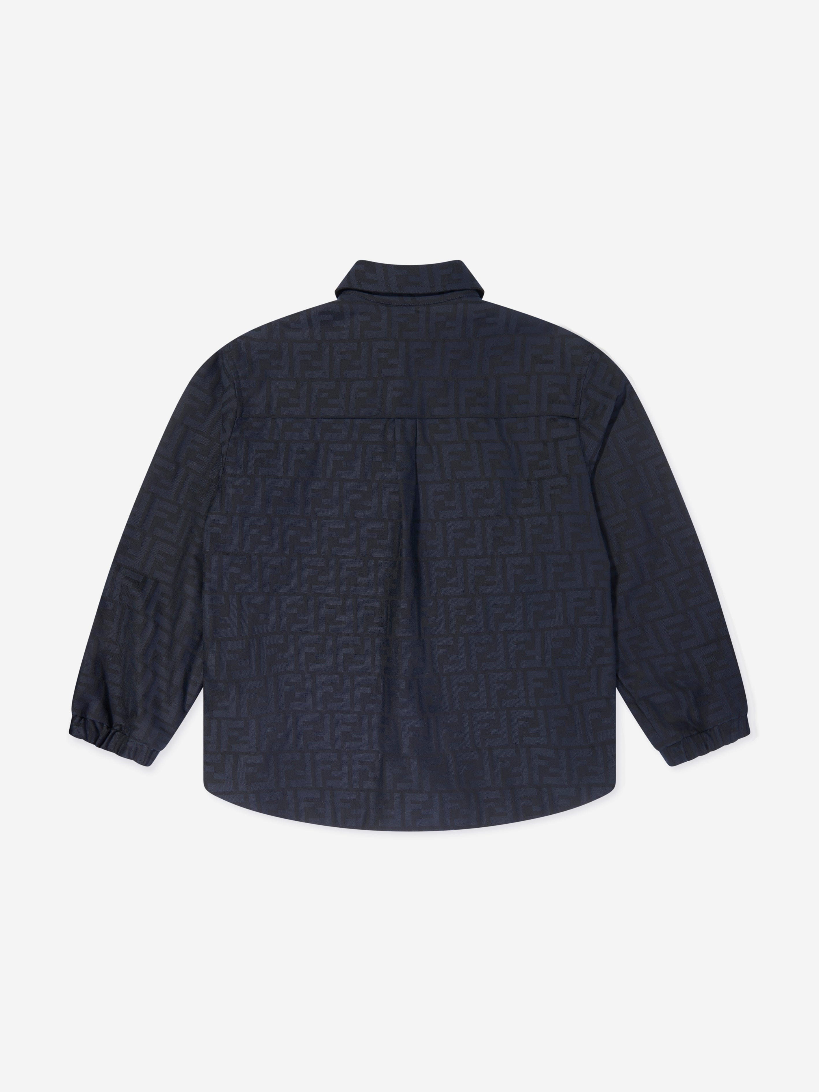 Fendi Kids FF Jacquard Shirt in Navy