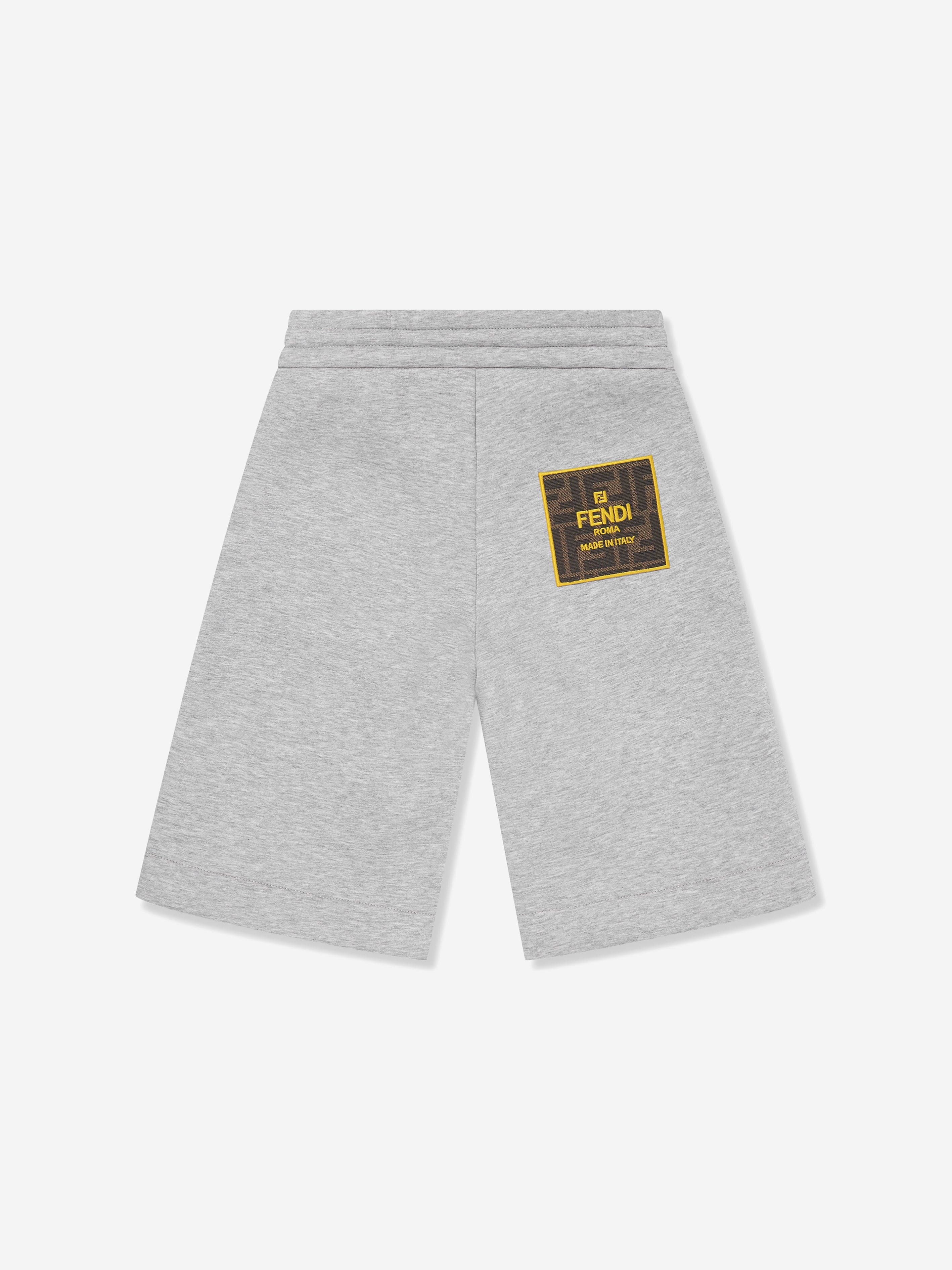 Fendi Boys Logo Bermuda Shorts in Grey