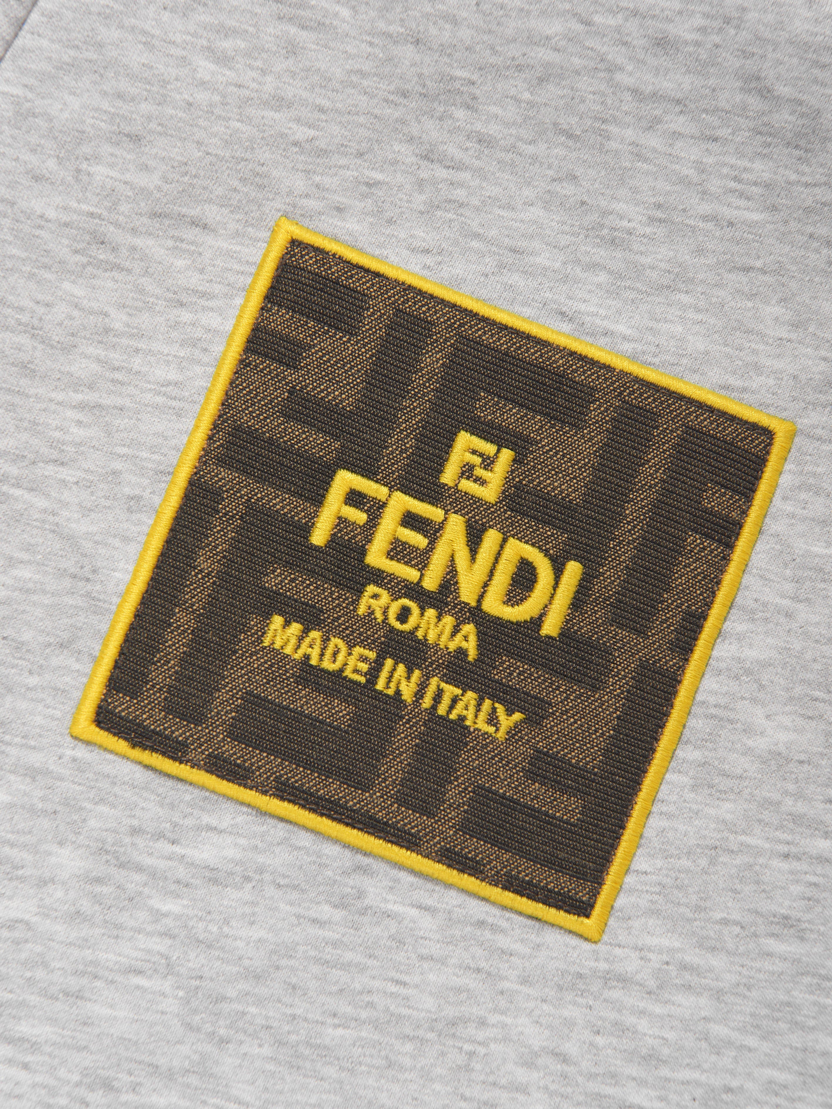 Fendi Boys Logo Bermuda Shorts in Grey