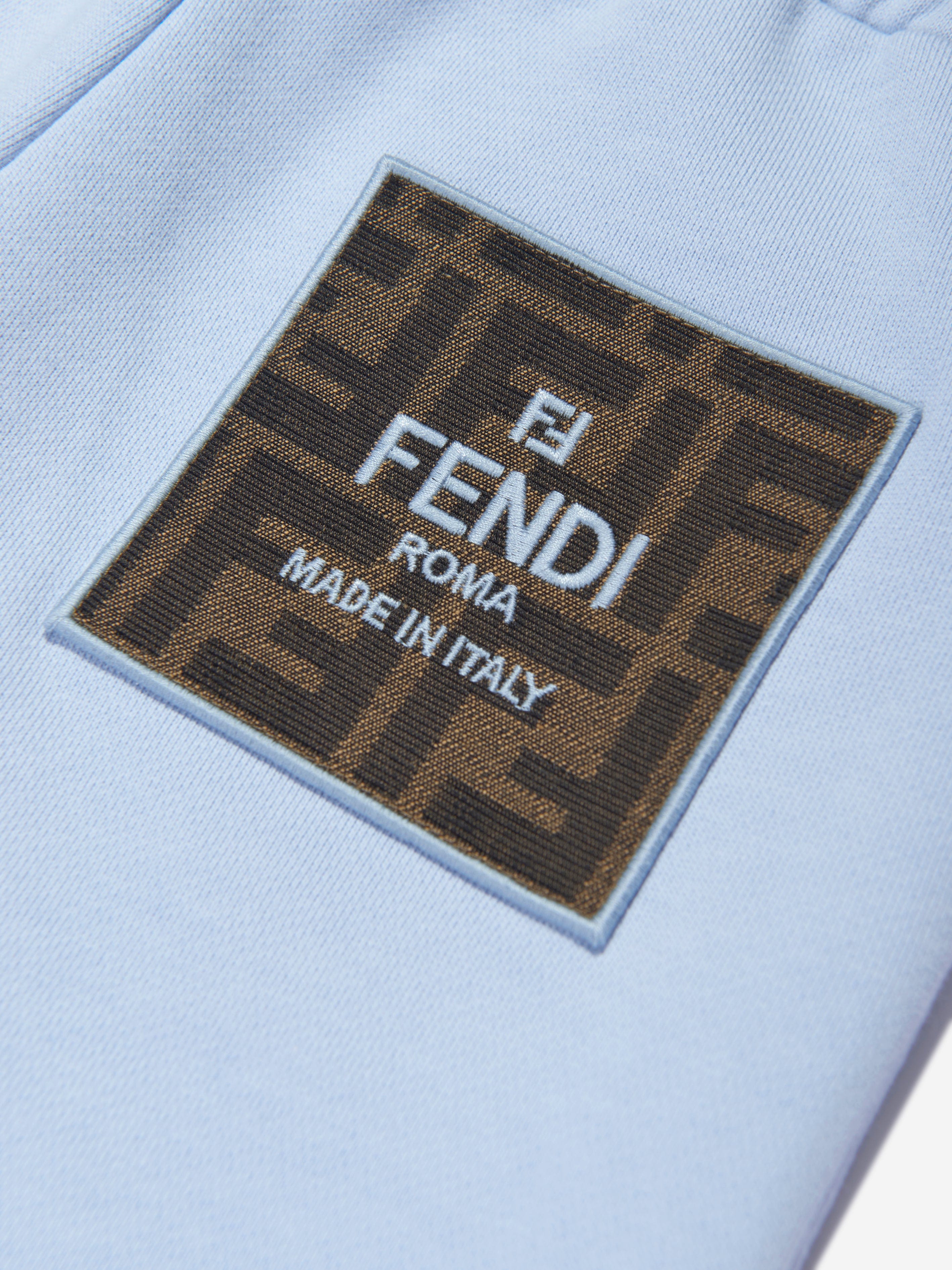 Fendi Kids Logo Joggers in Blue