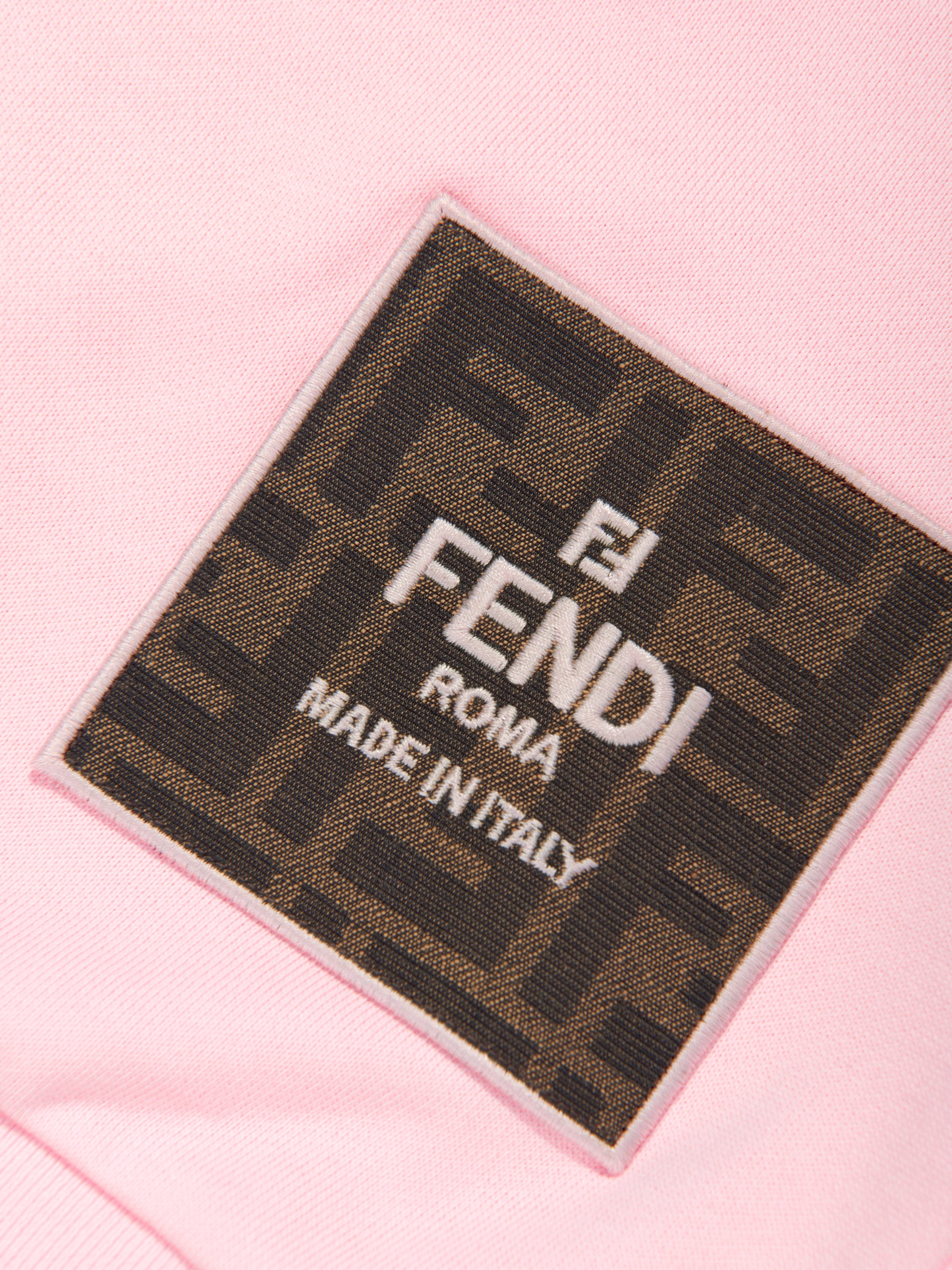 Fendi Kids Logo Sweatshirt in Pink