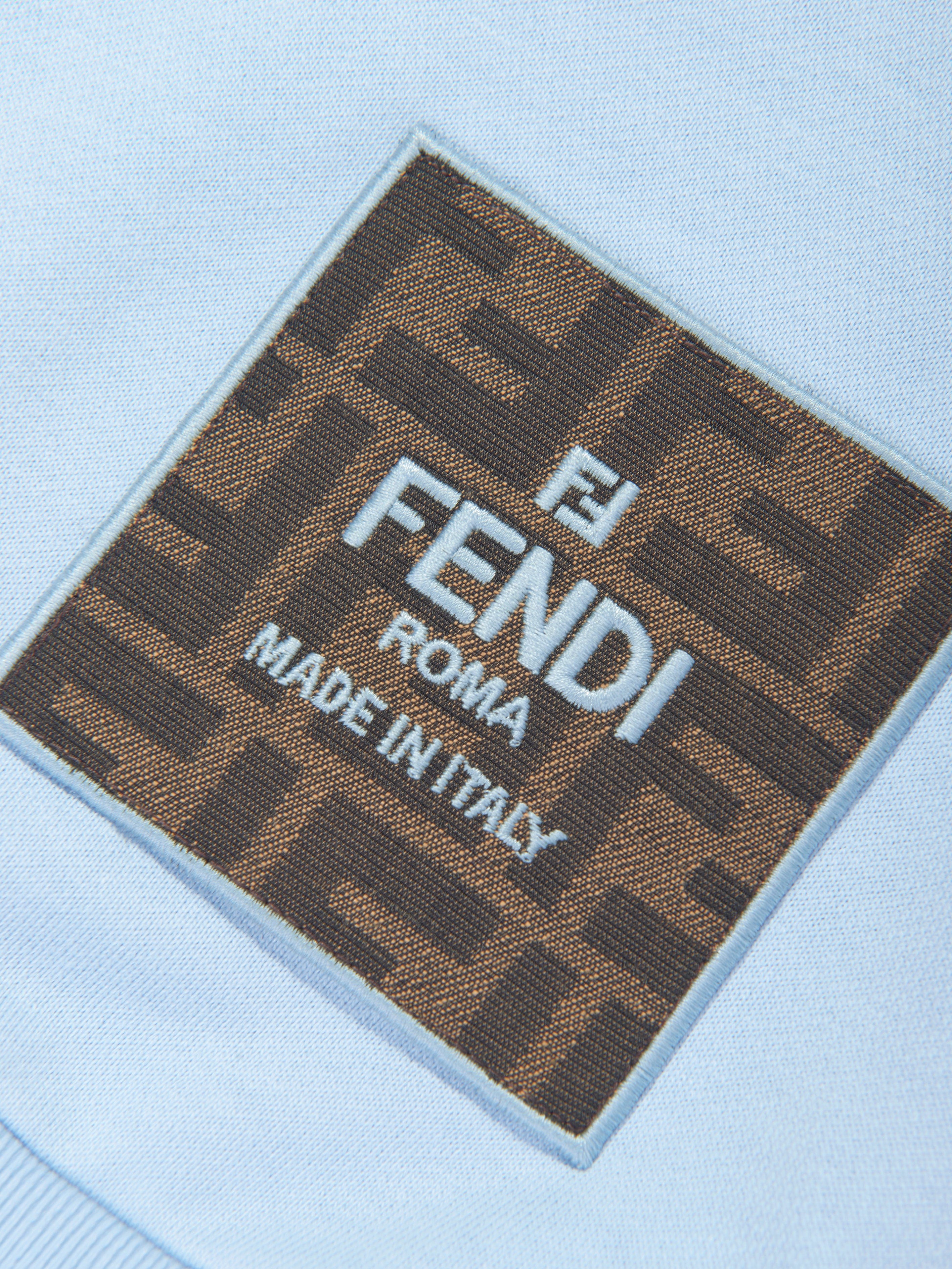 Fendi Kids Logo Sweatshirt in Blue