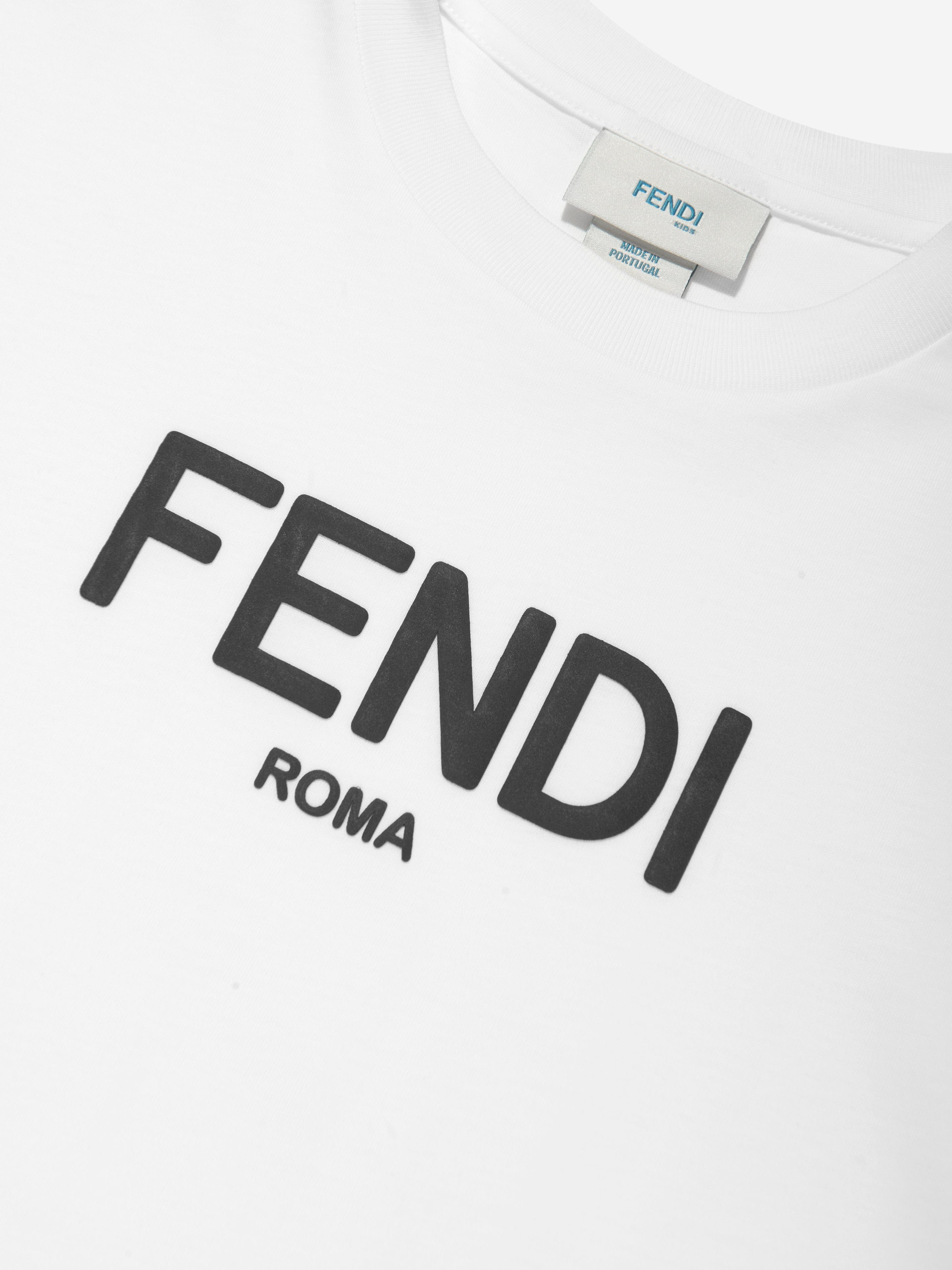 Fendi Kids Logo T-Shirt in White