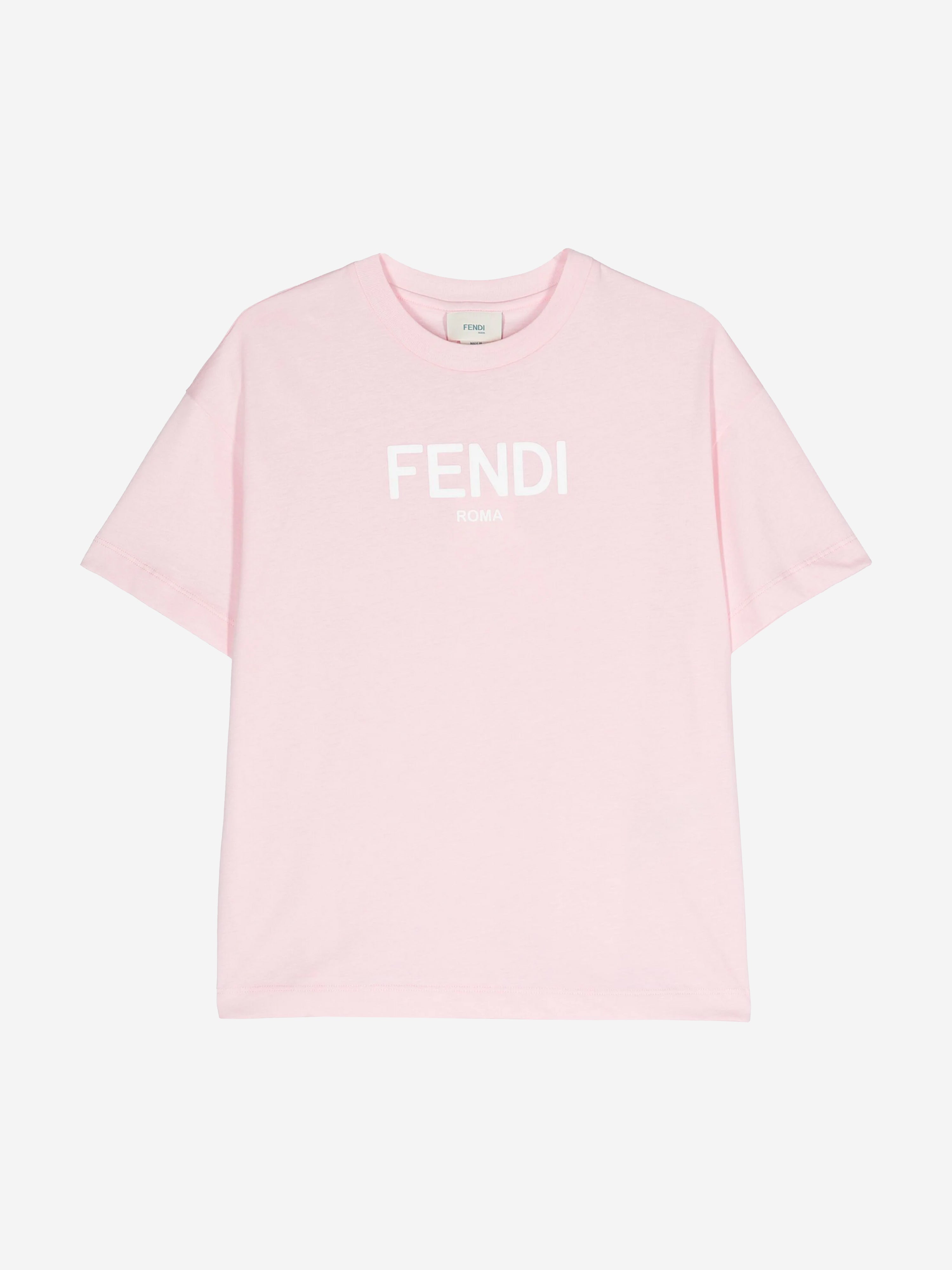 Fendi Kids Logo T-Shirt in Pink