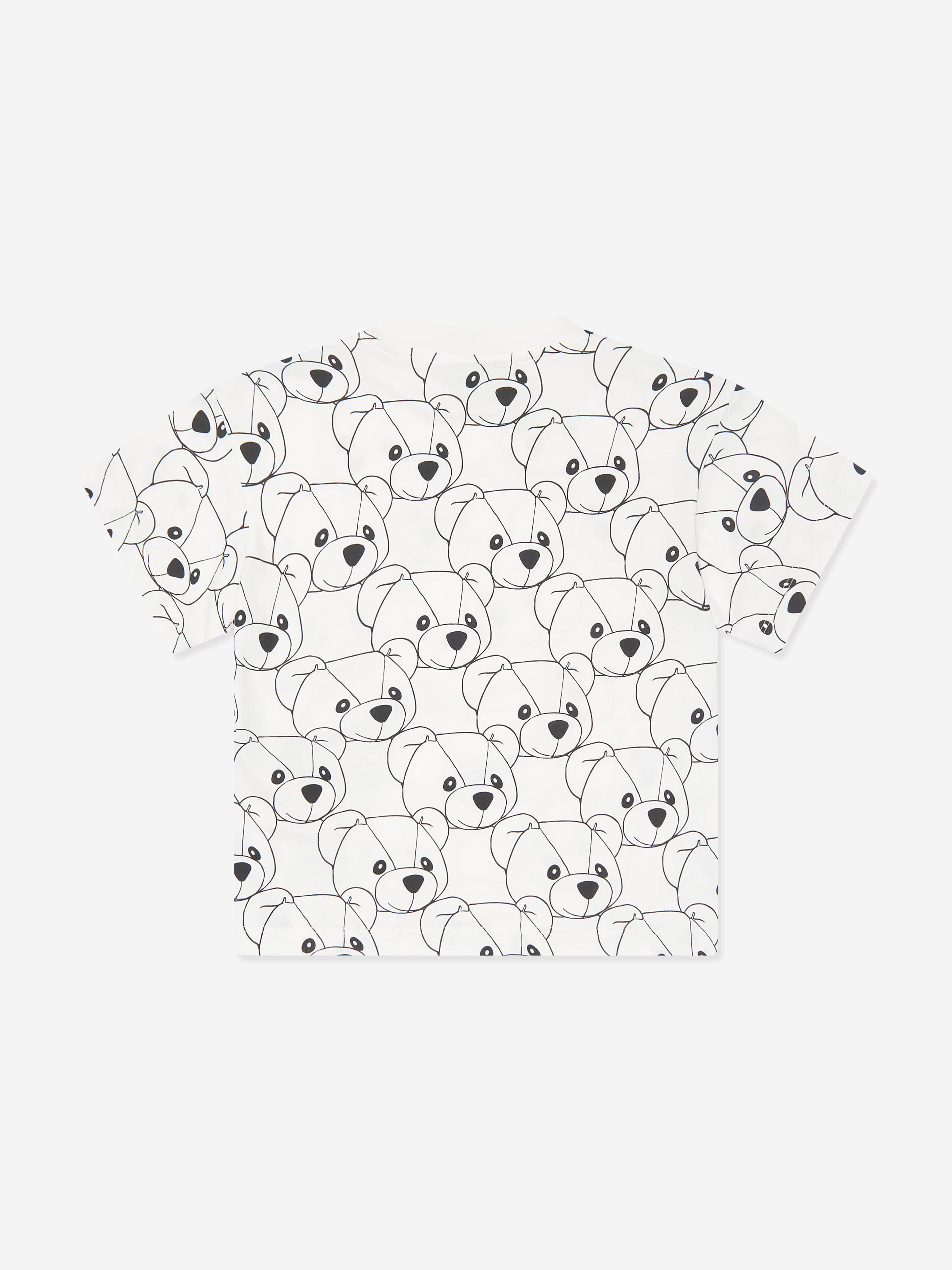 Fendi Kids FF Teddy Bear T-Shirt in White