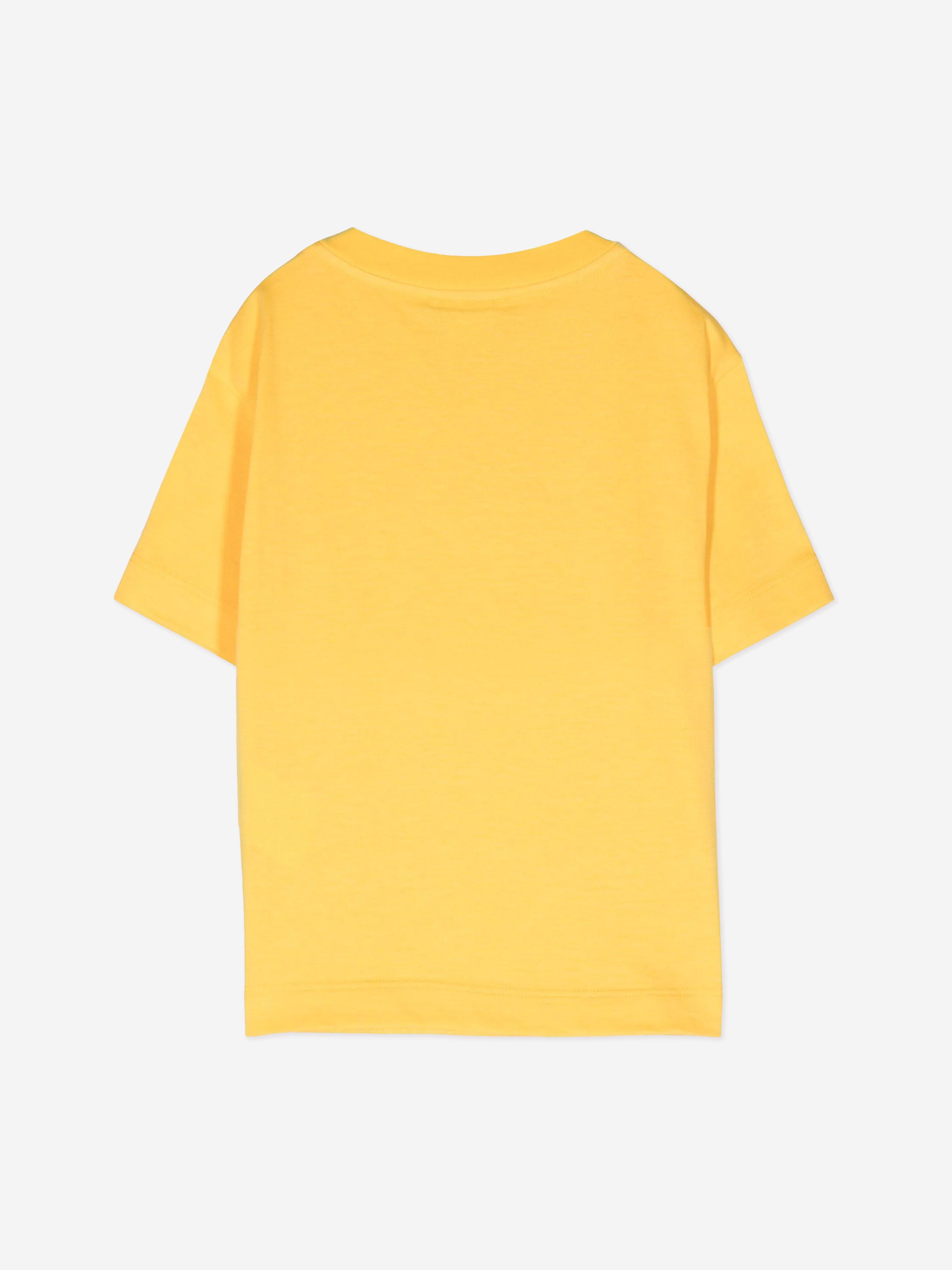 Fendi Kids Logo T-Shirt in Yellow