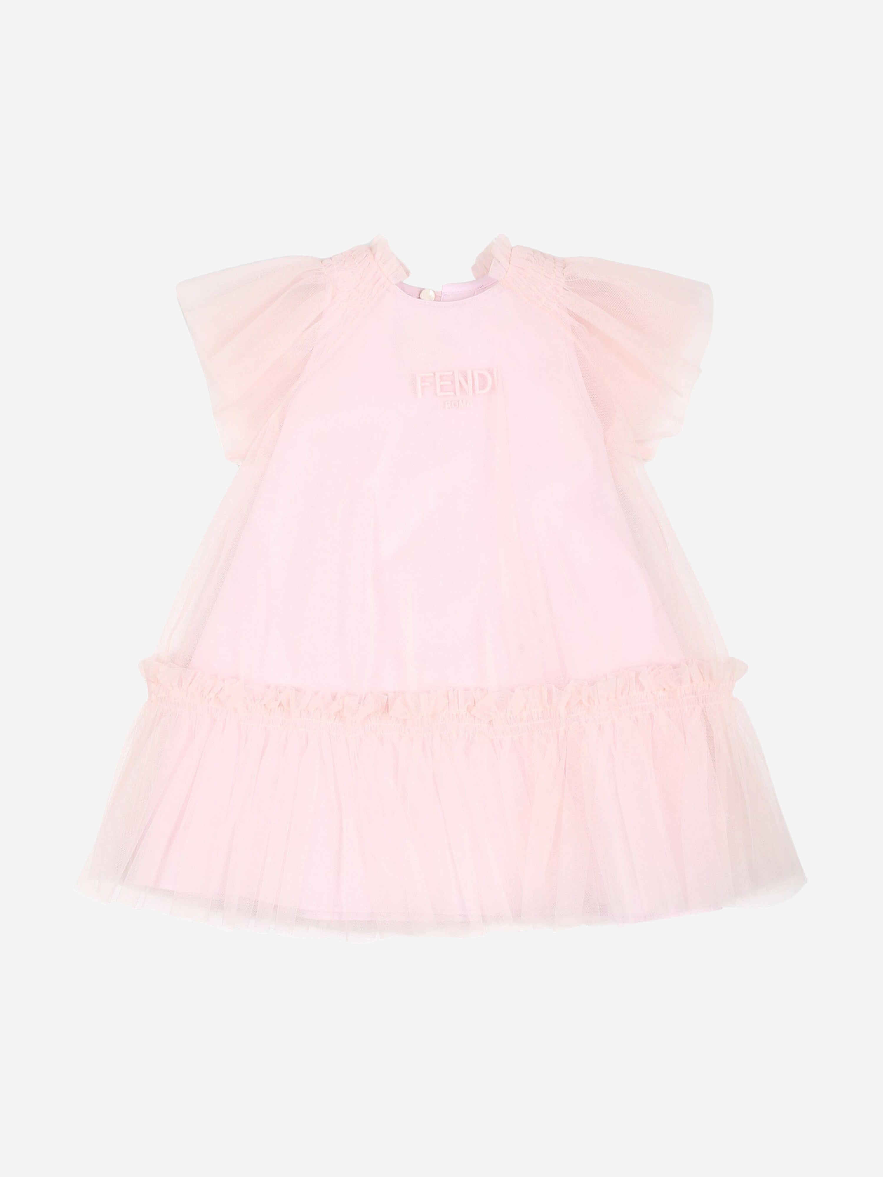 Fendi Baby Girls Tulle Dress in Pink