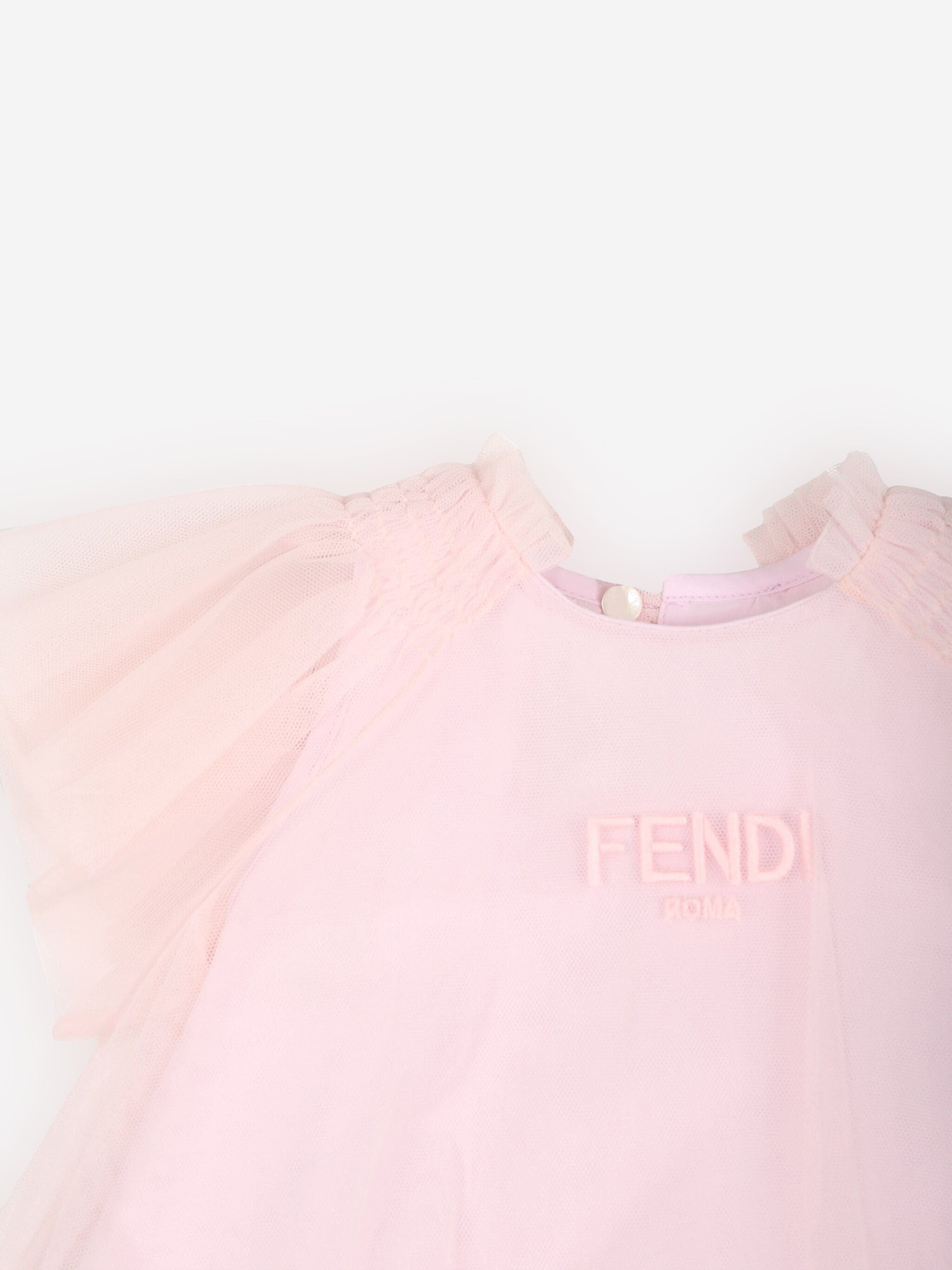 Fendi Baby Girls Tulle Dress in Pink