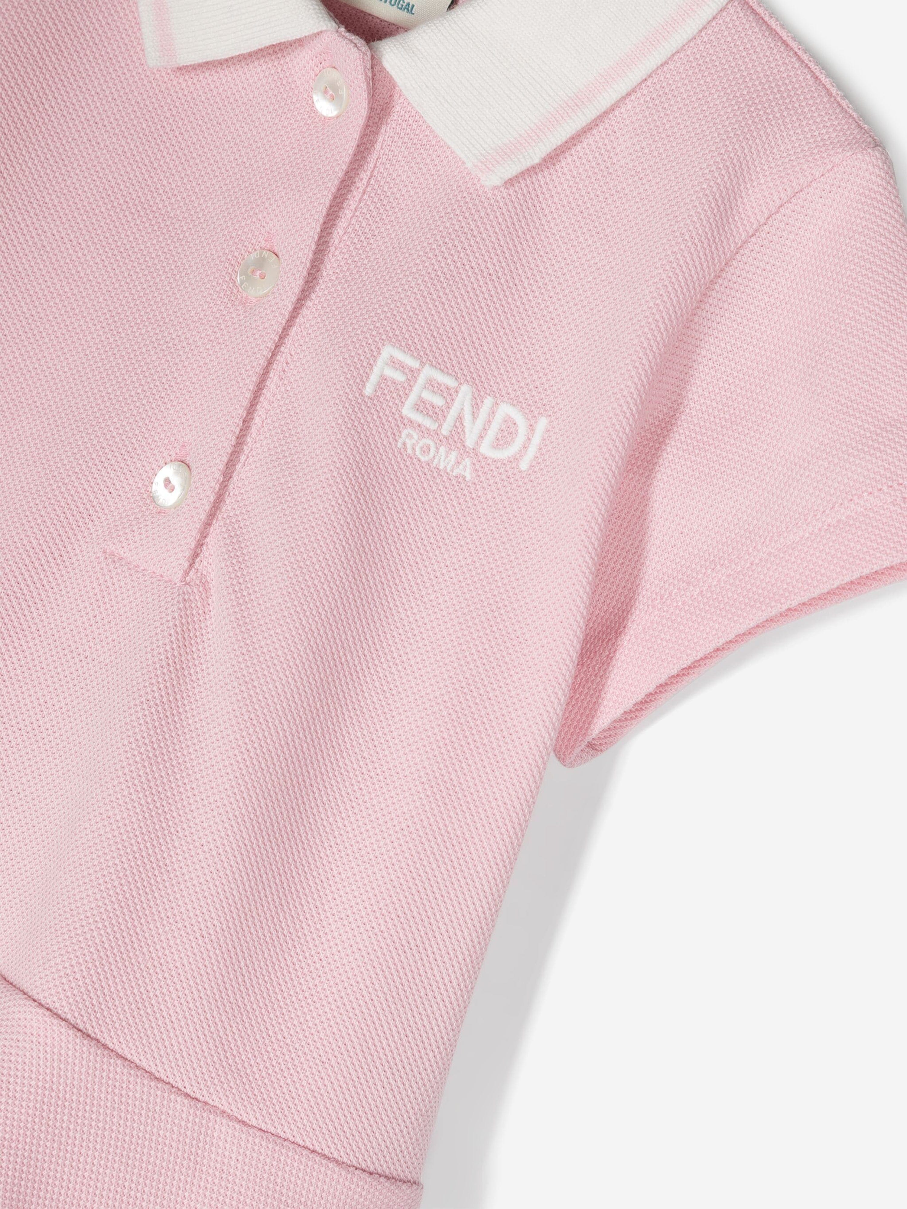 Fendi Baby Girls Polo Dress in Pink