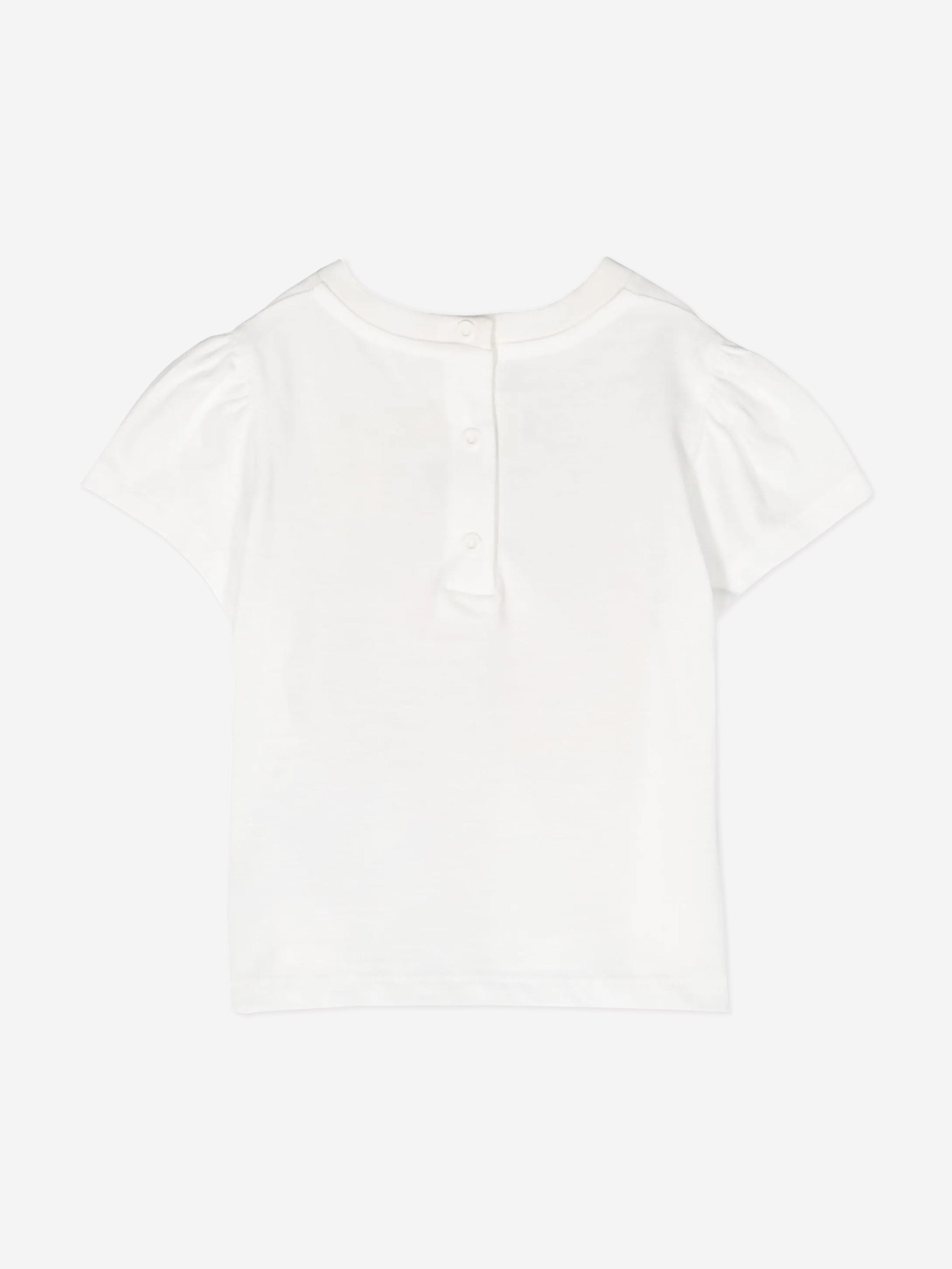 Fendi Baby Girls Logo T-Shirt in White