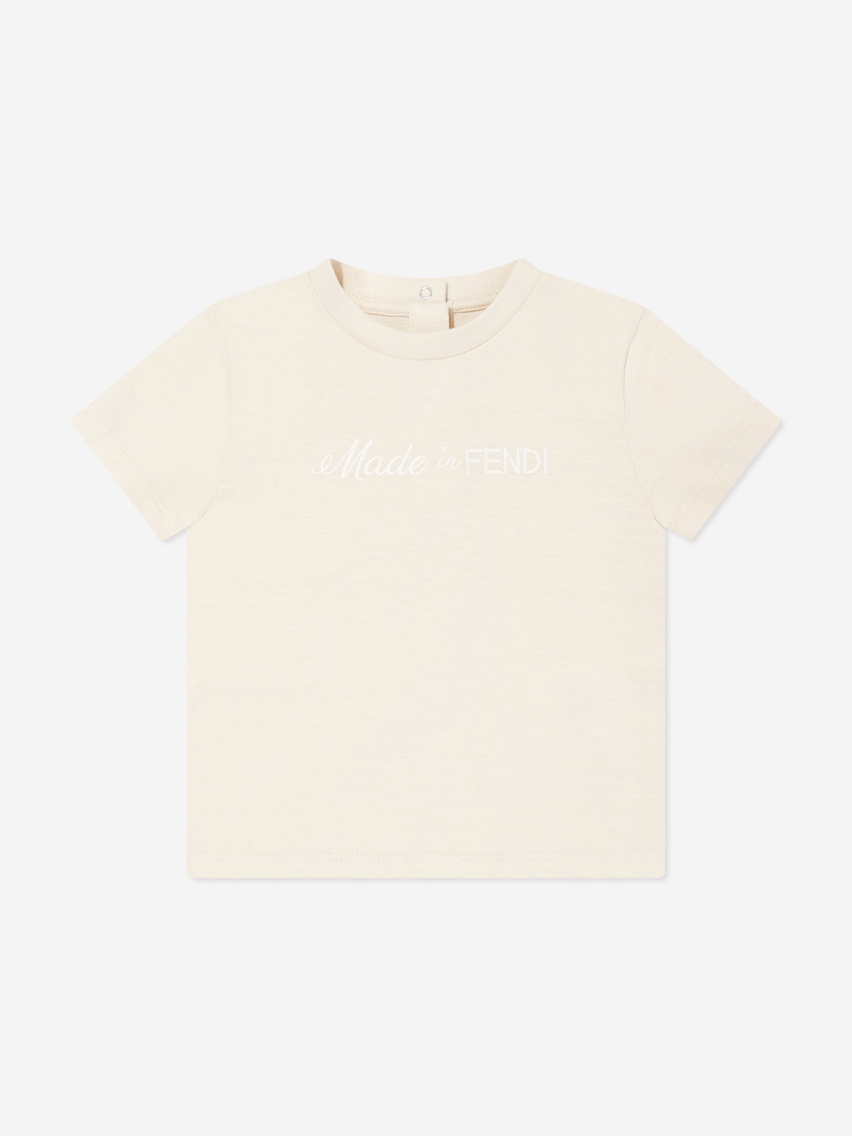 Fendi Baby Logo T-Shirt in Beige