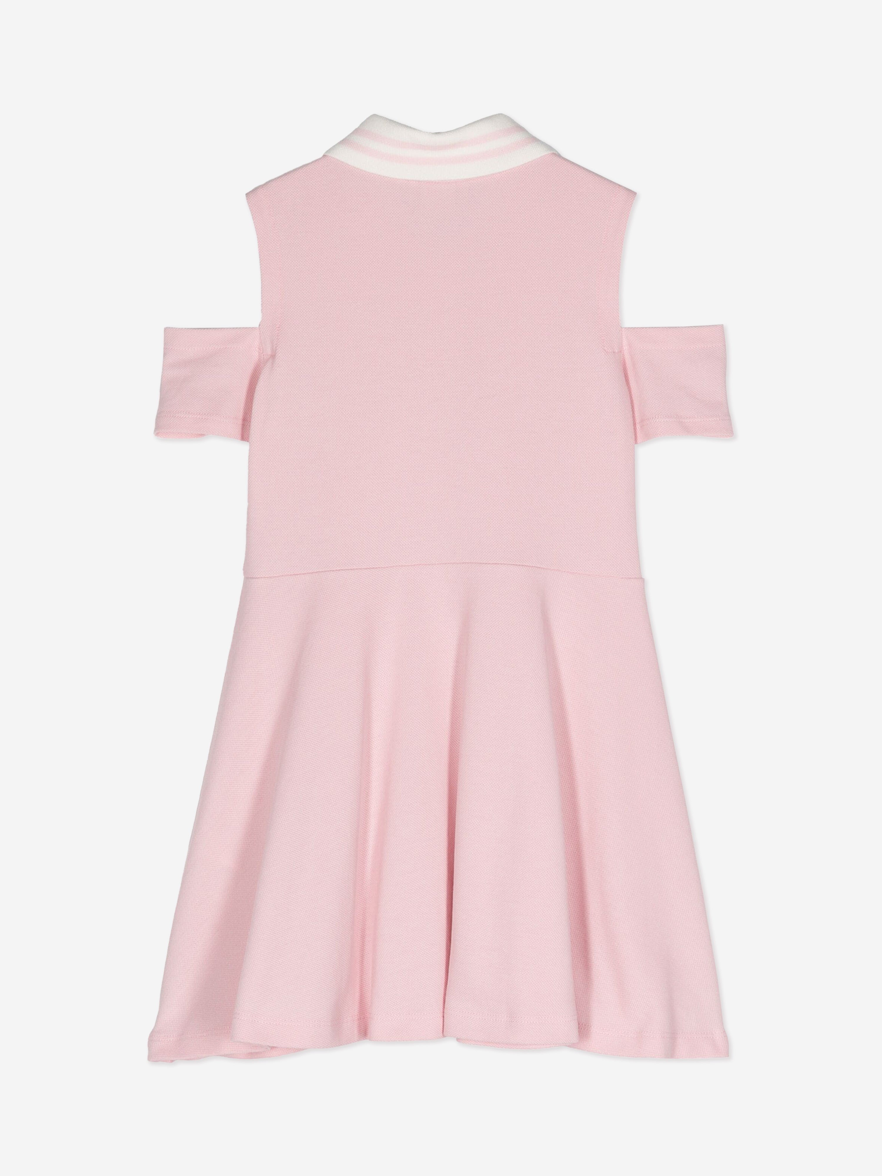 Fendi Girls Logo Polo Dress in Pink