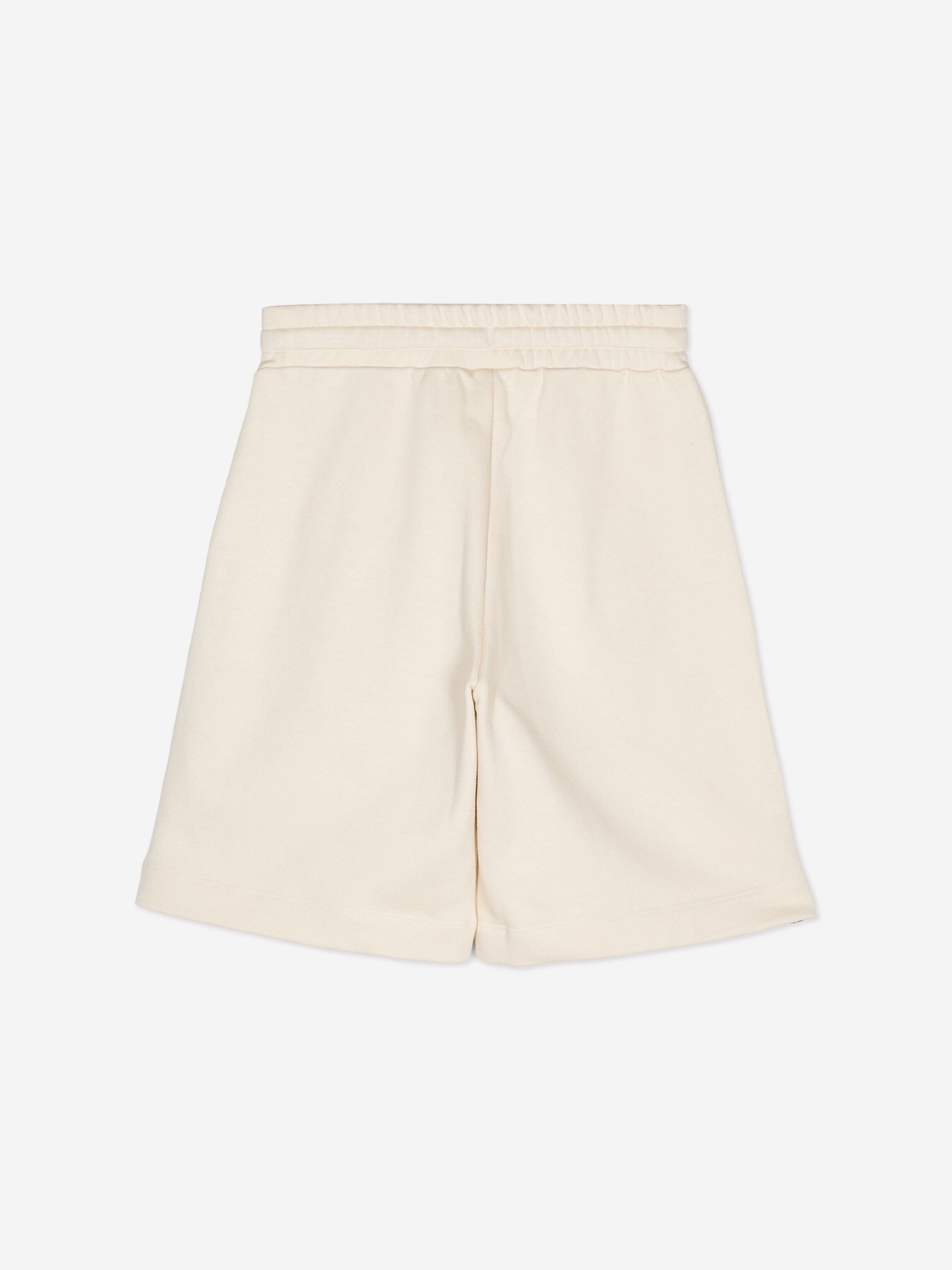 Fendi Boys Logo Bermuda Shorts in Beige