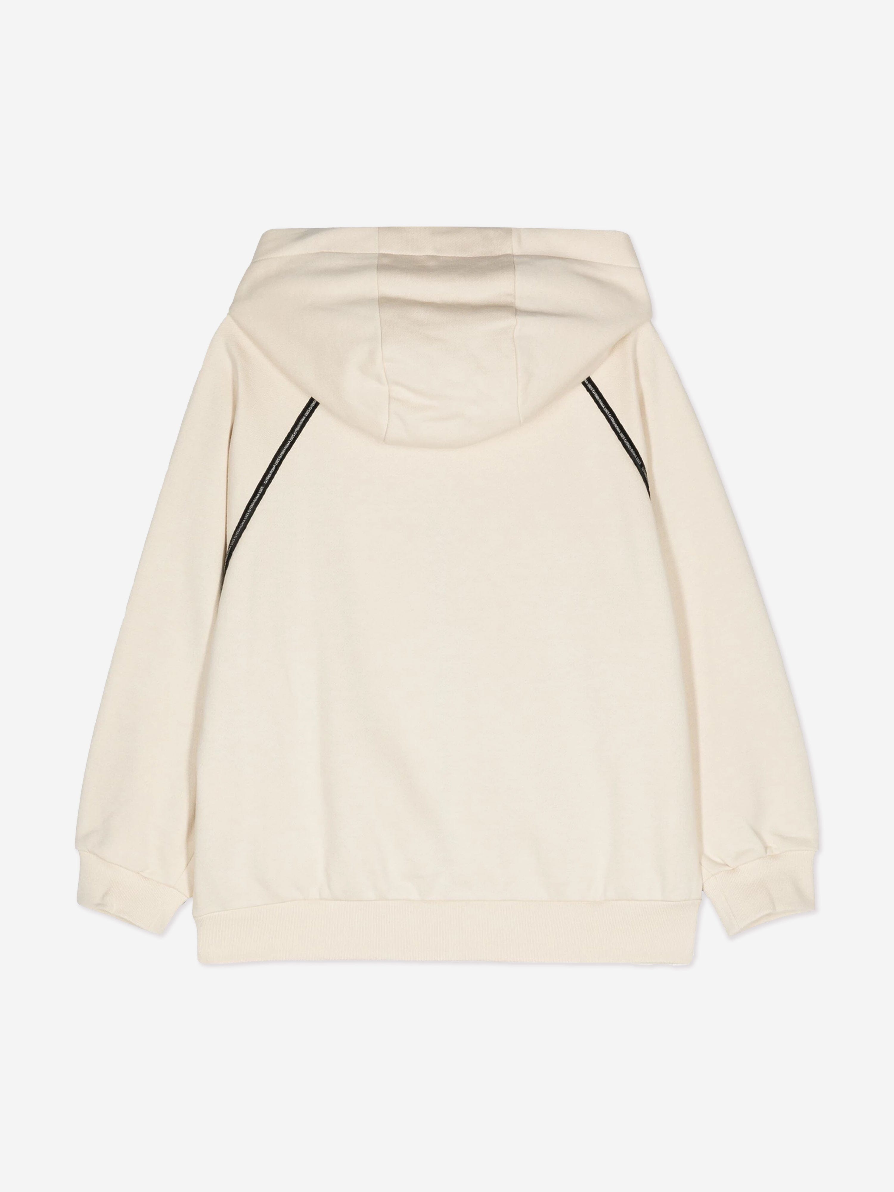 Fendi Boys Logo Zip Up Top in Beige