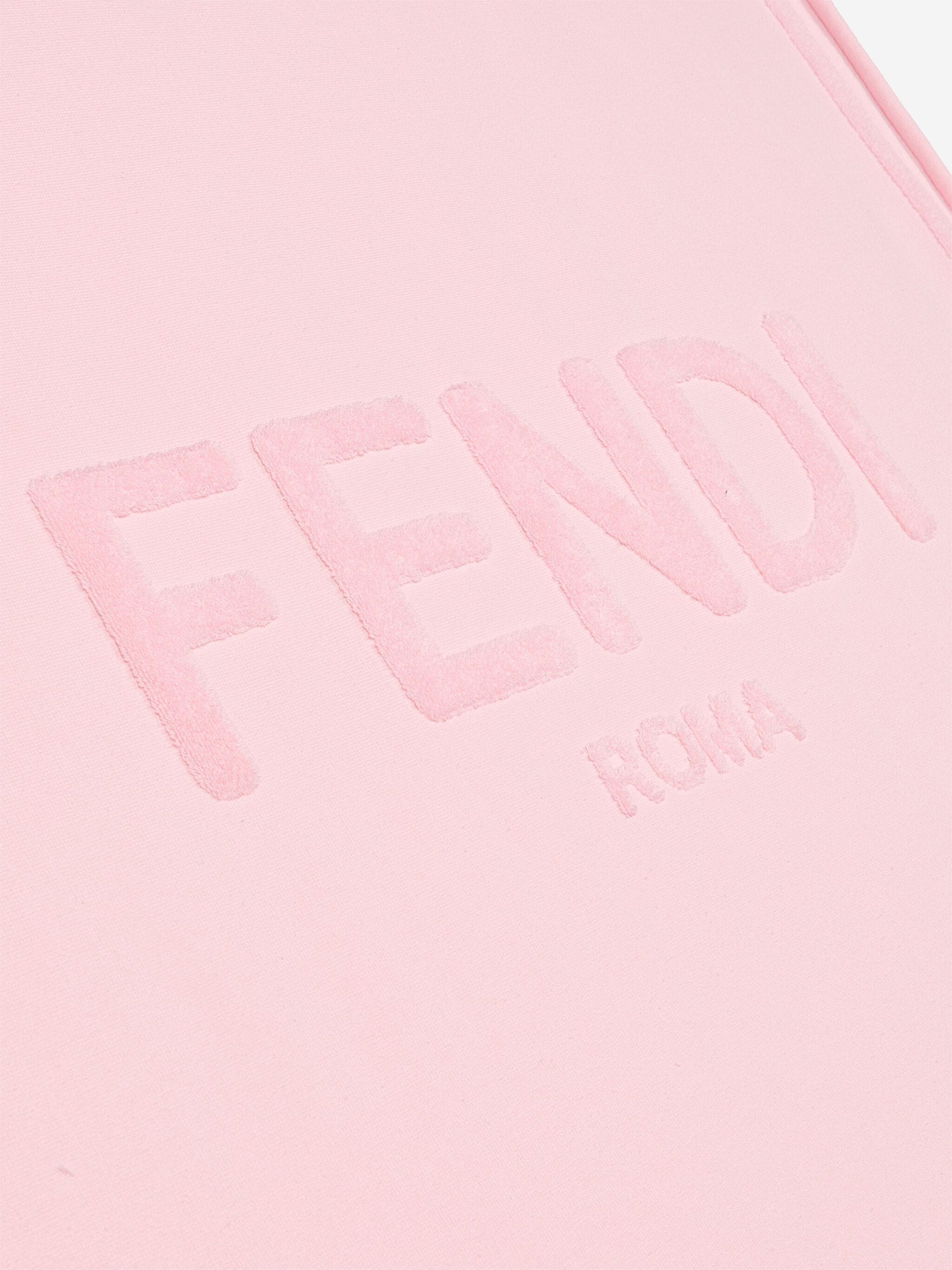 Fendi Kids Roma Terry Beach Towel in Pink