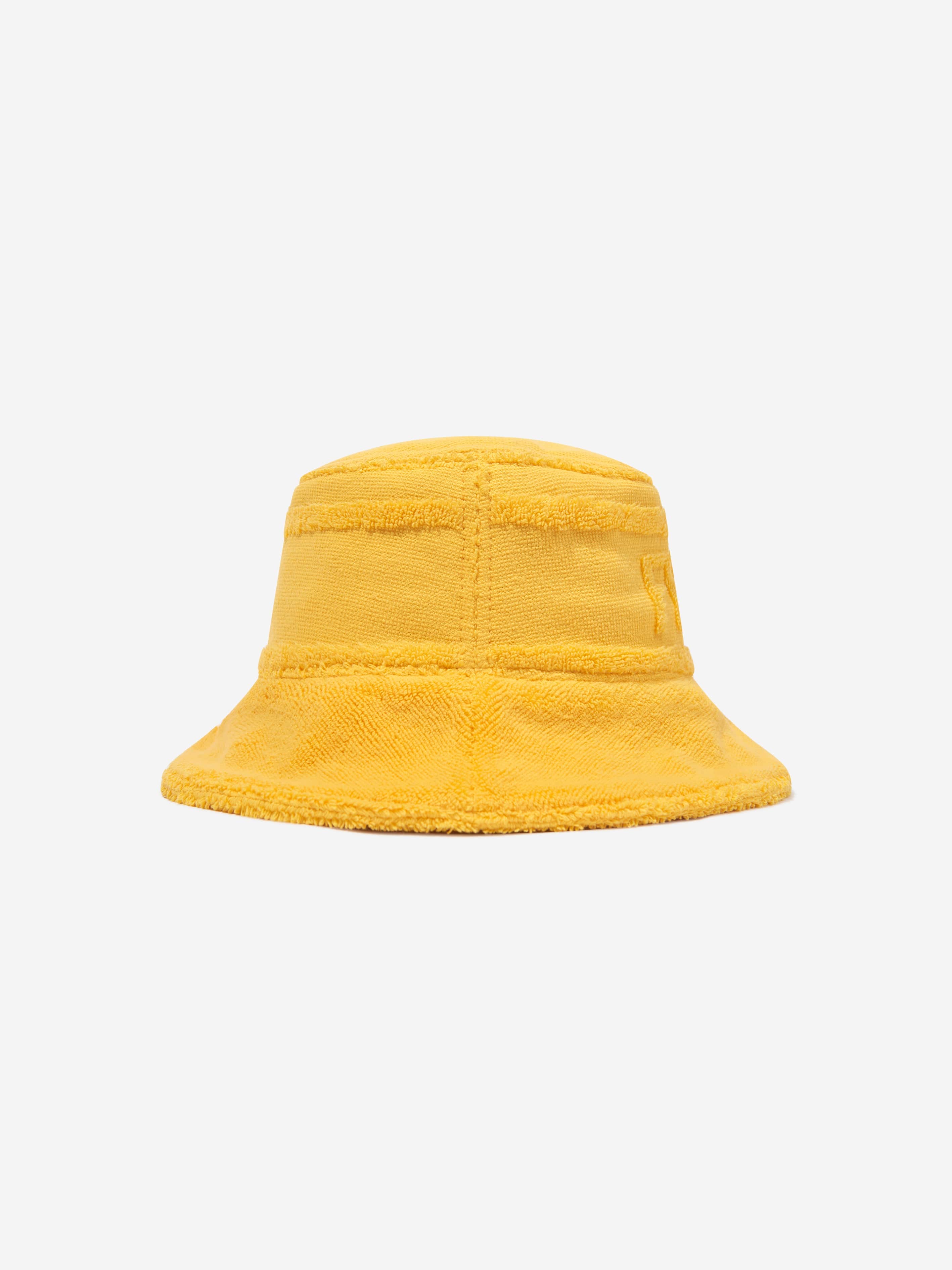 Fendi Kids Logo Bucket Hat in Yellow