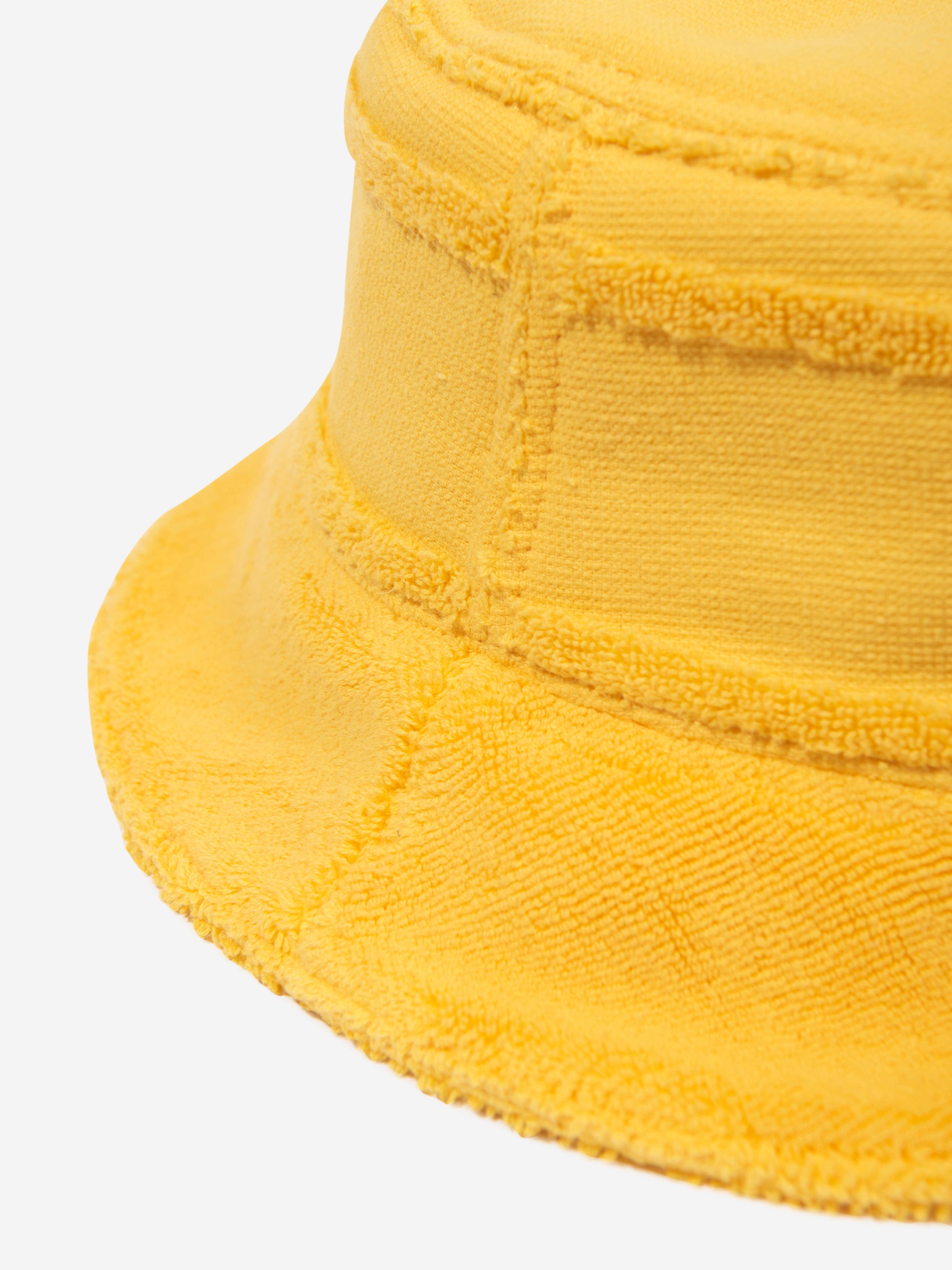 Fendi Kids Logo Bucket Hat in Yellow