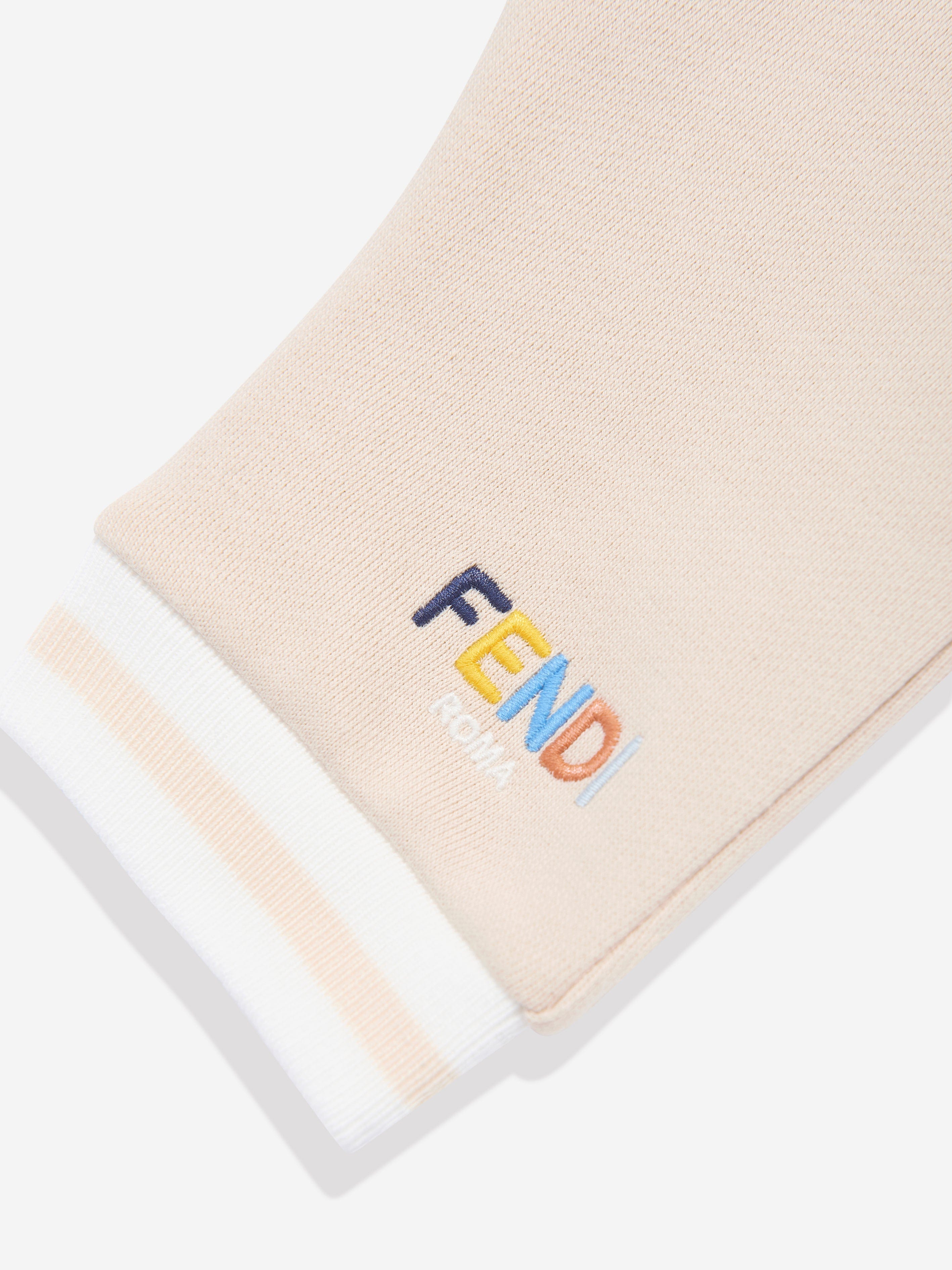 Fendi Baby Logo Joggers in Beige