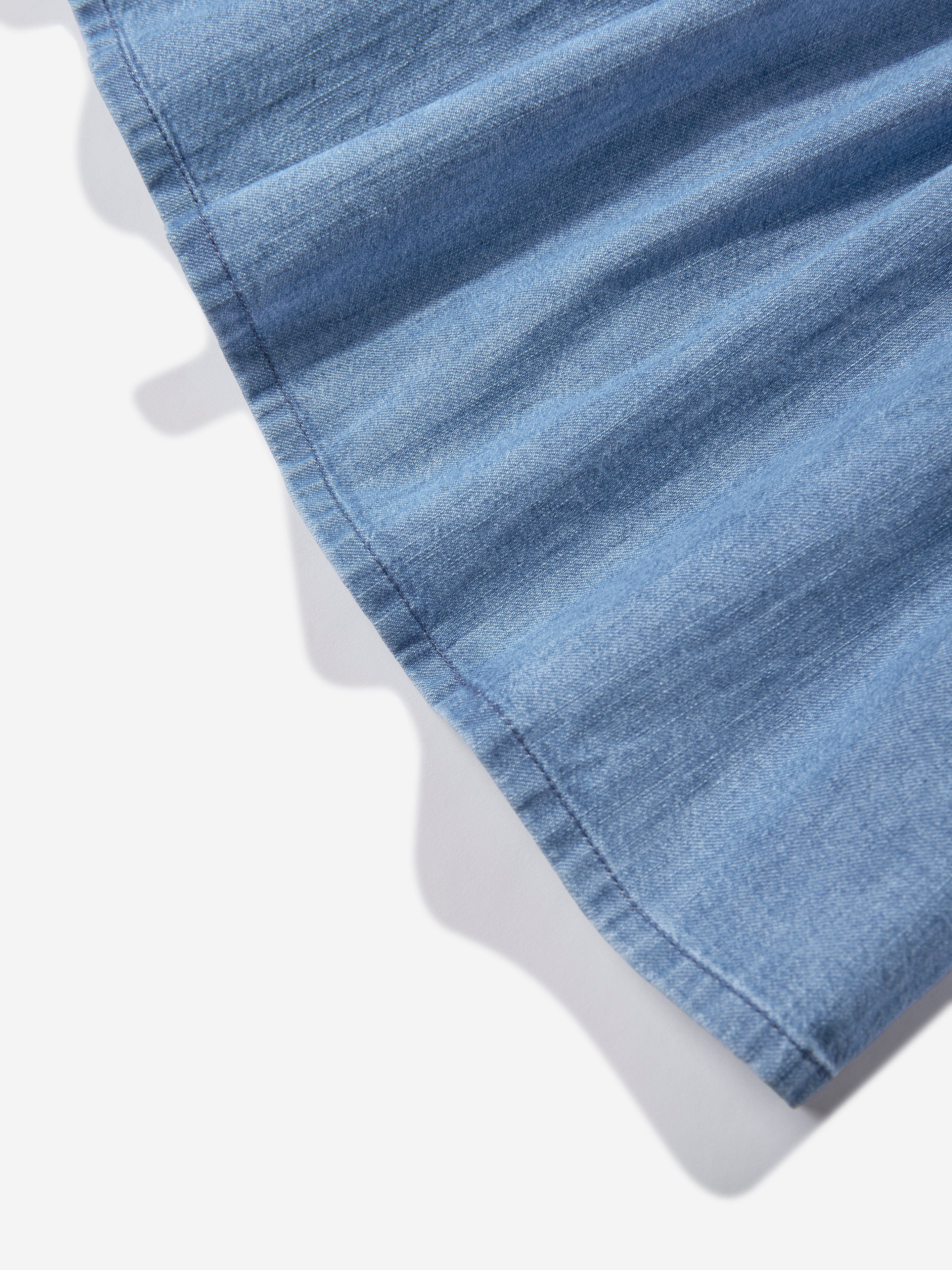 Fendi Girls FF Light Denim Dress in Blue
